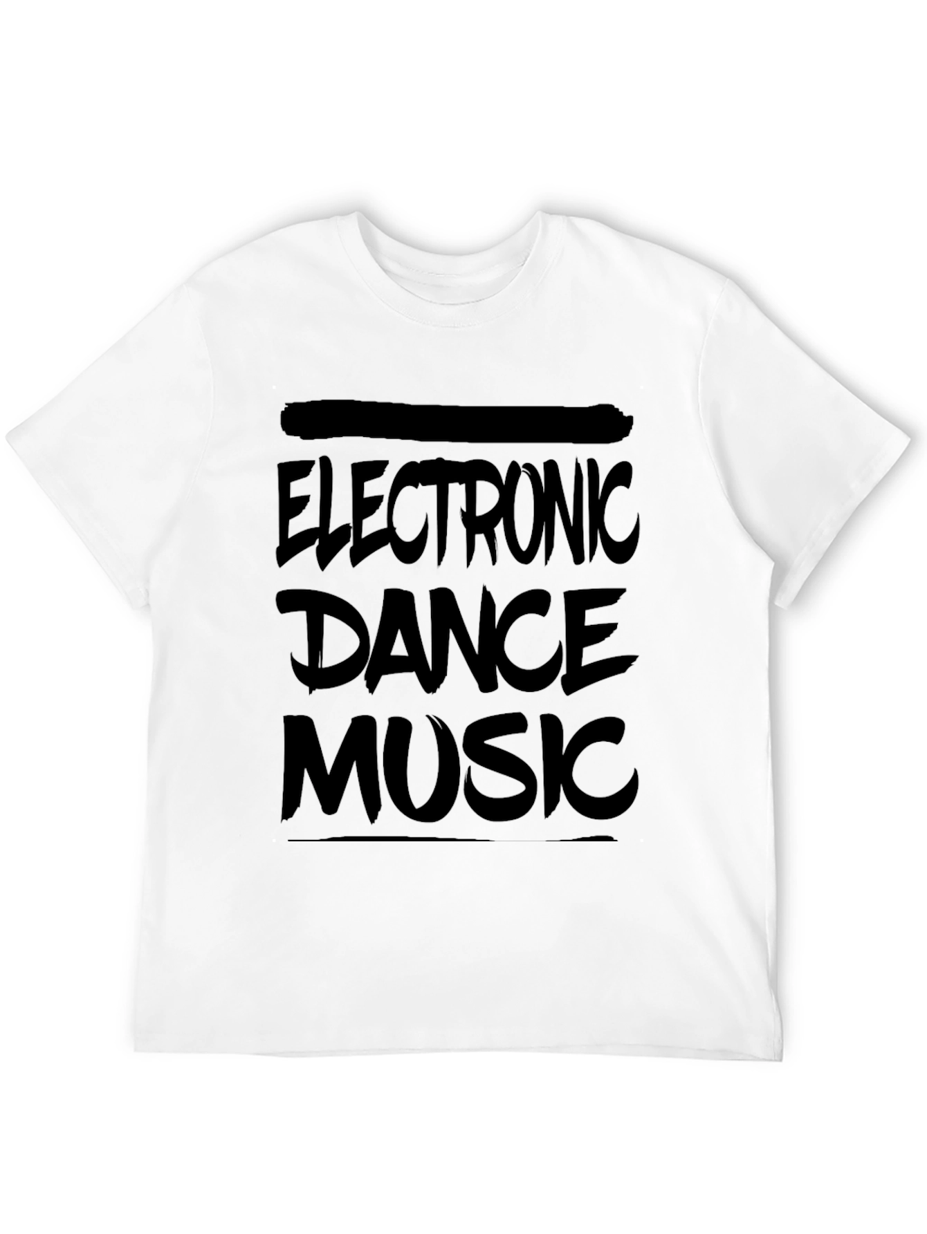 Electronic Dance Music Graphic T-Shirt - Black