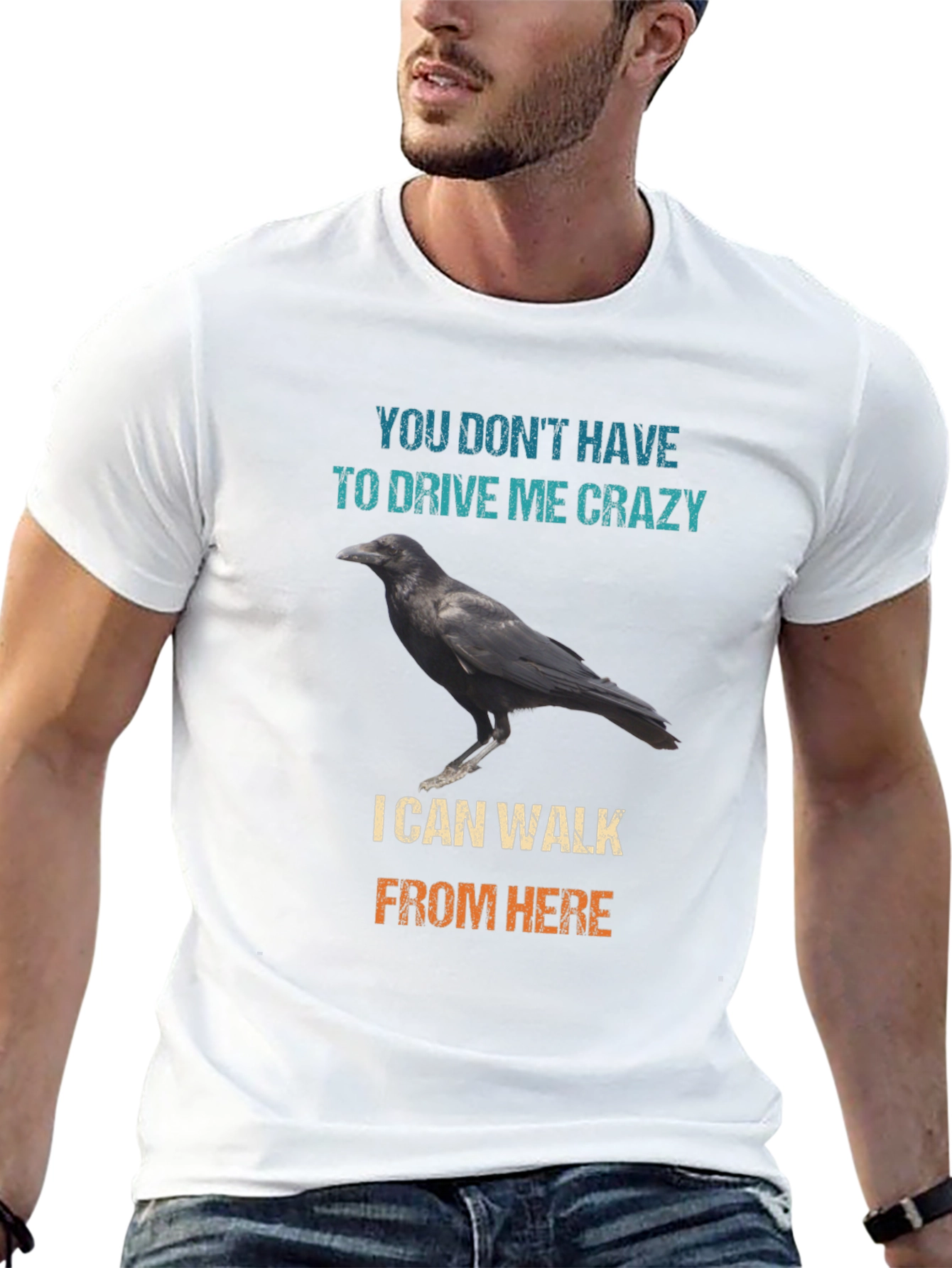 Raven Walk T-Shirt - Drive Me Crazy Sarcastic Tee