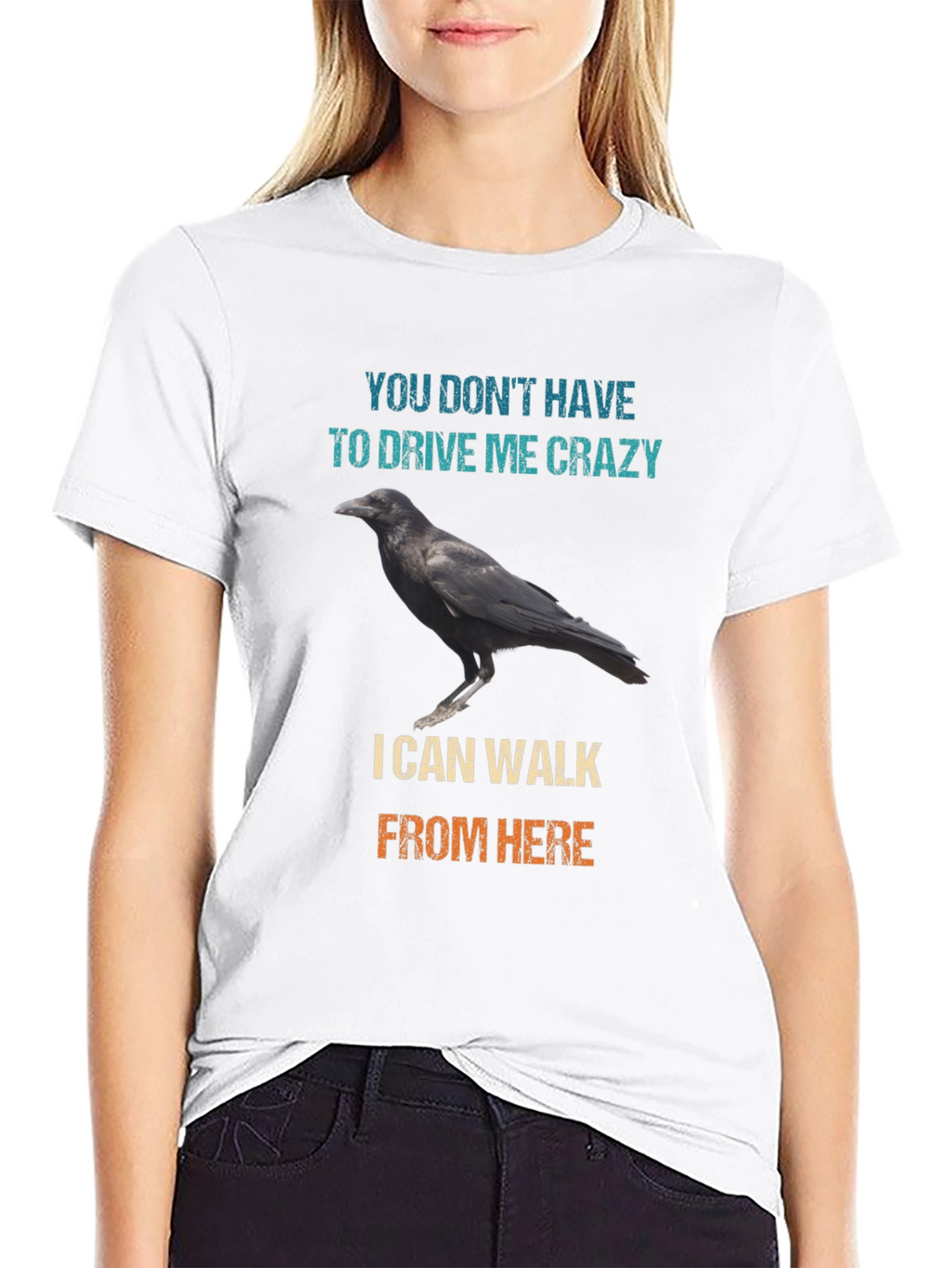Raven Walk T-Shirt - Drive Me Crazy Sarcastic Tee