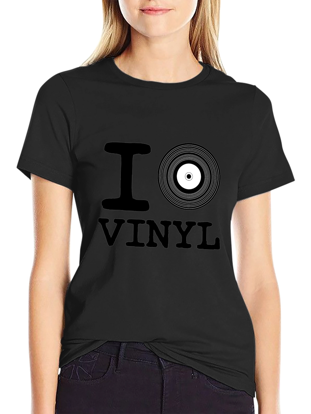 I Love Vinyl Black T-Shirt