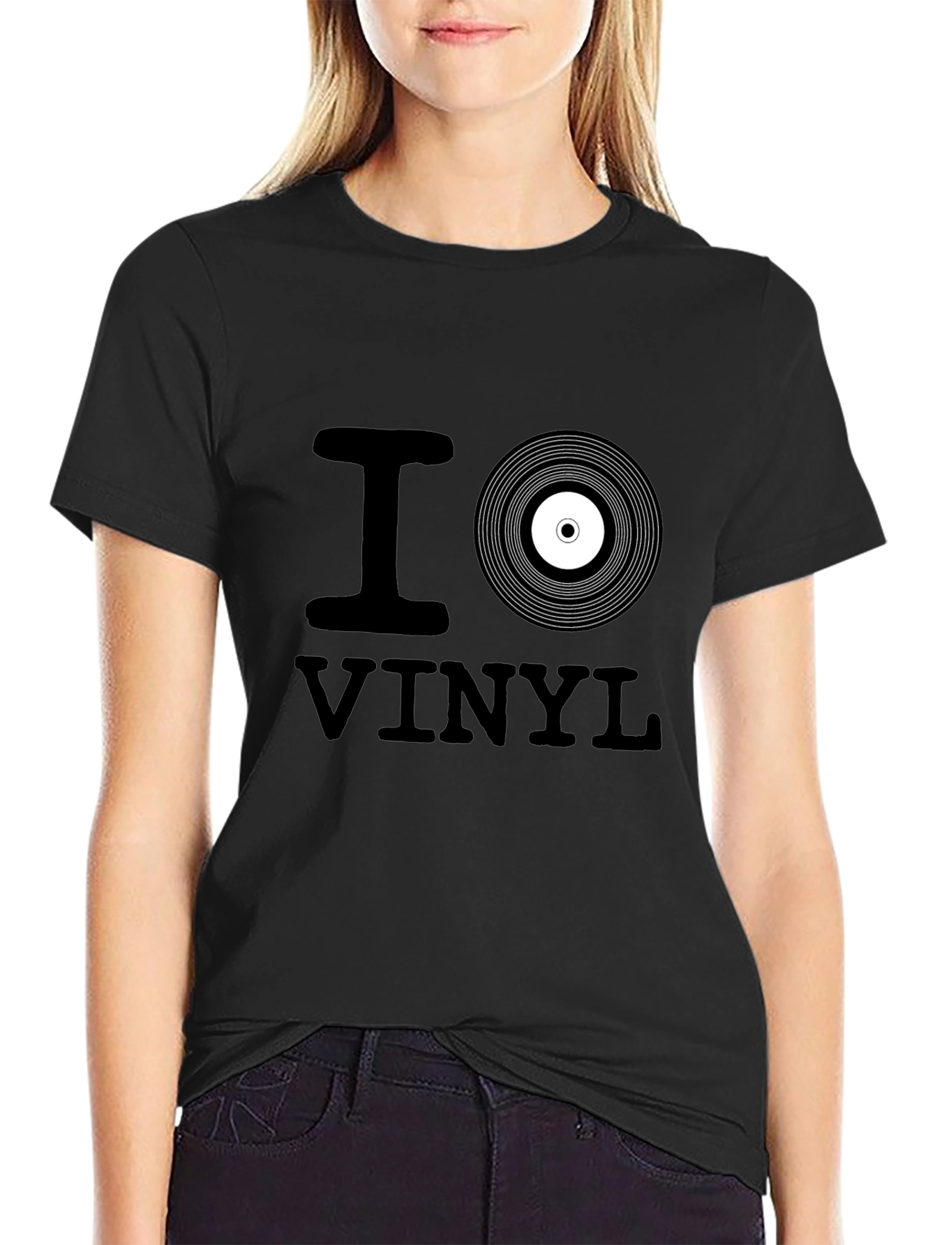 I Love Vinyl Black T-Shirt
