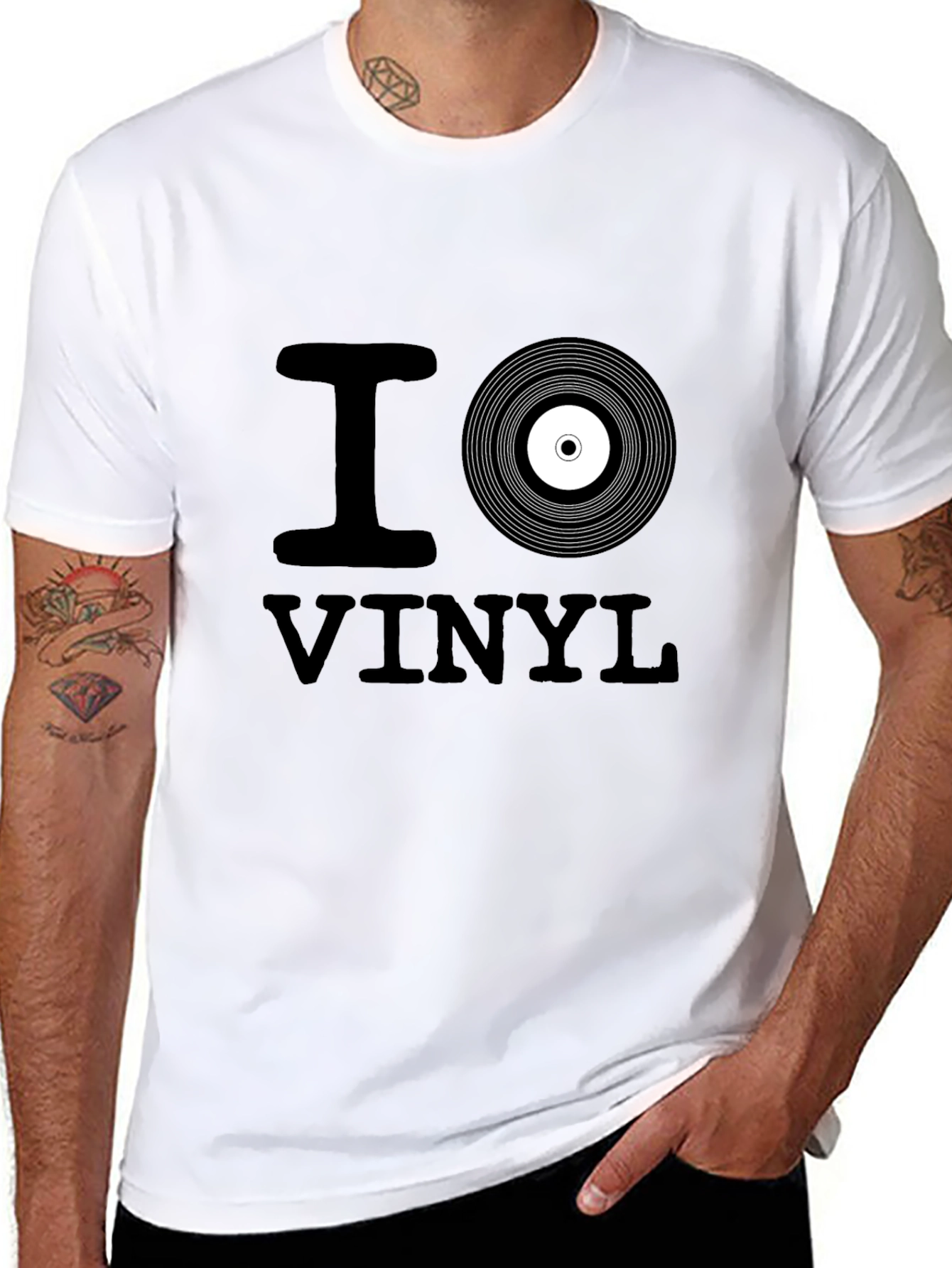 I Love Vinyl Black T-Shirt