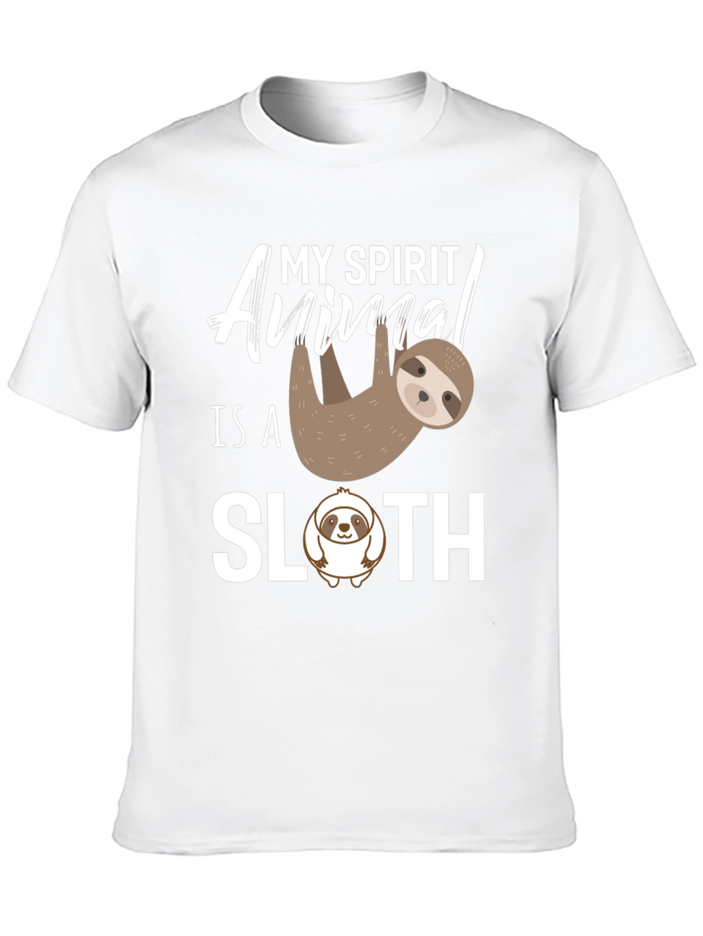 My Spirit Animal is a Sloth Black T-Shirt