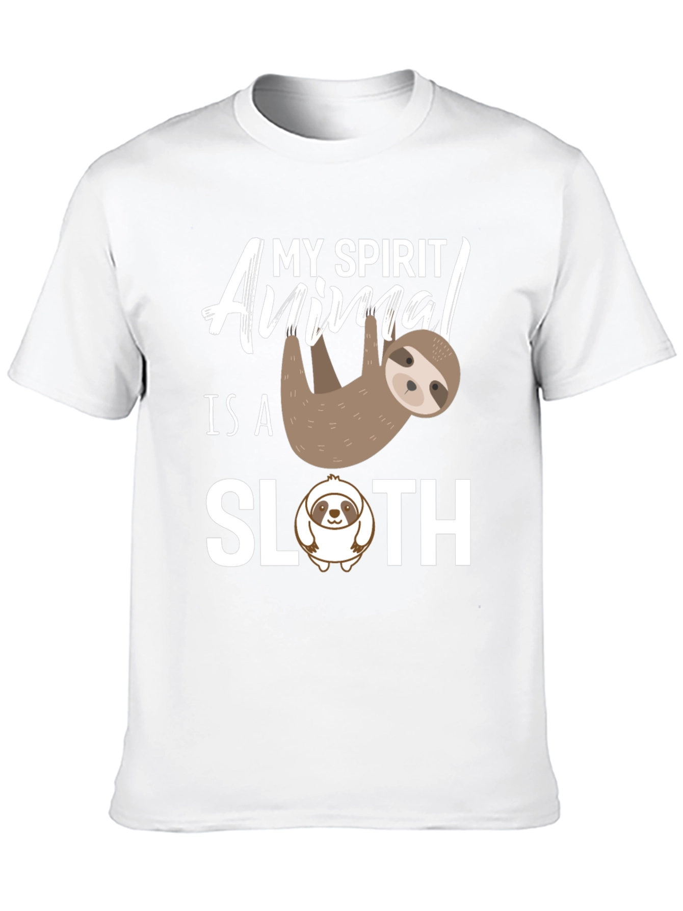 My Spirit Animal is a Sloth Black T-Shirt