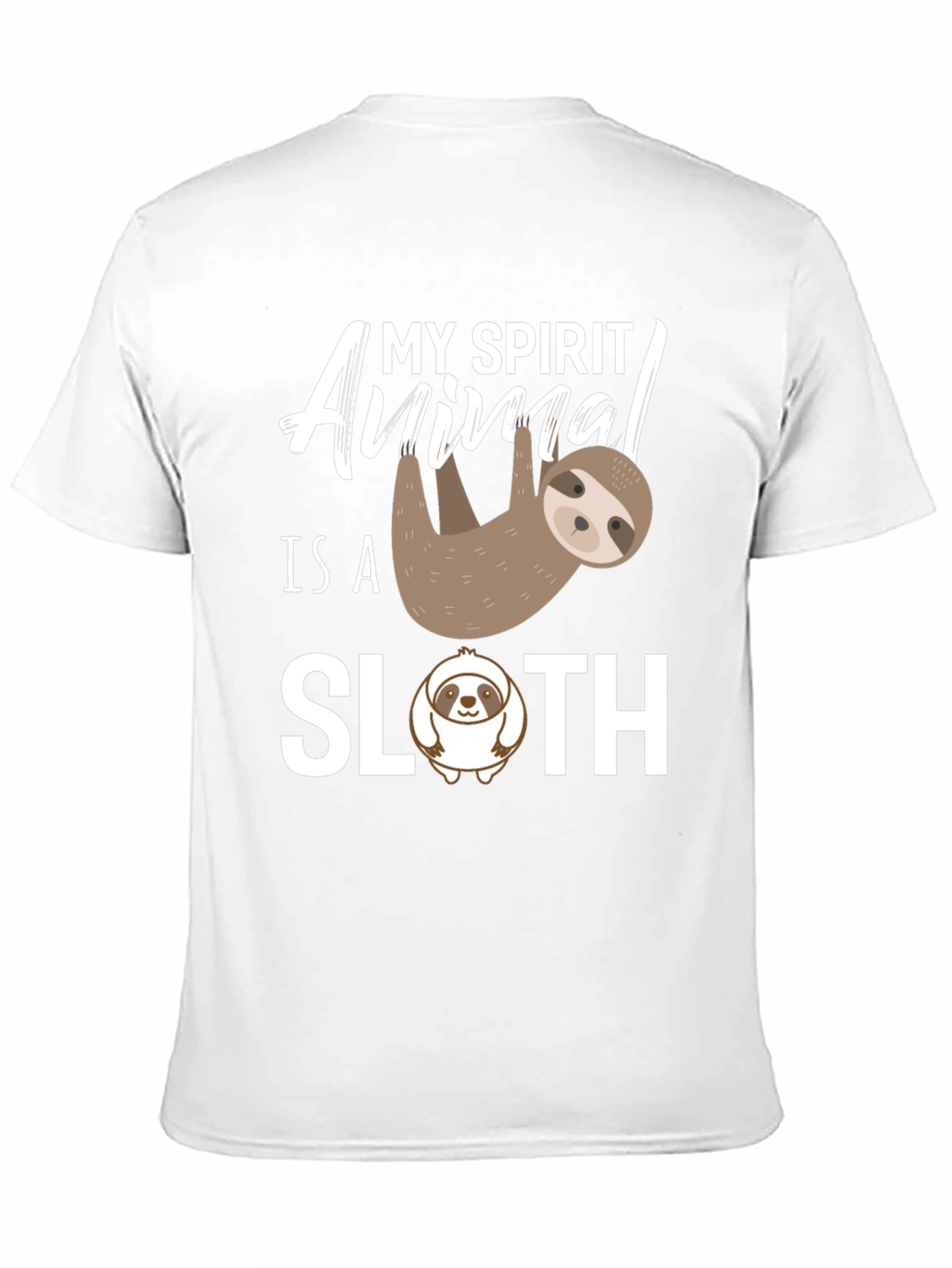 My Spirit Animal is a Sloth Black T-Shirt