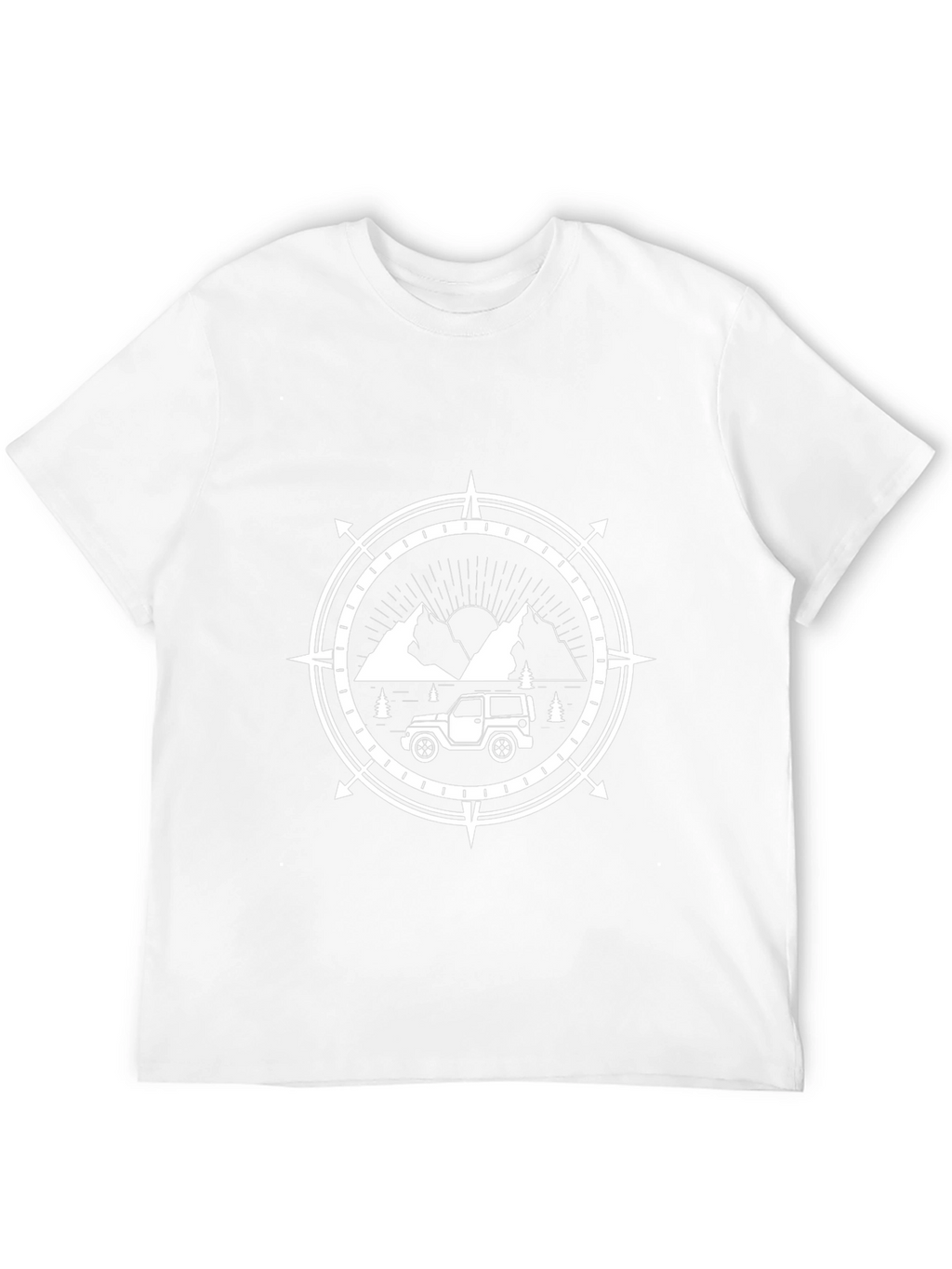 Adventure Awaits Graphic Tee - Mountain Compass Design
