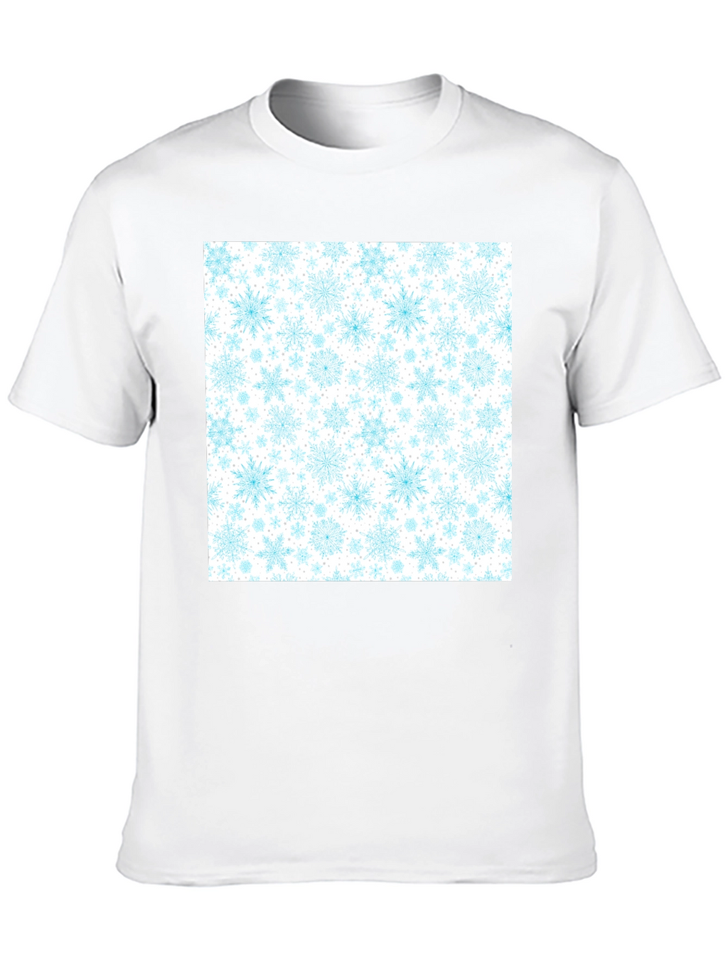 Snowflake Pattern T-Shirt - Winter Holiday Tee