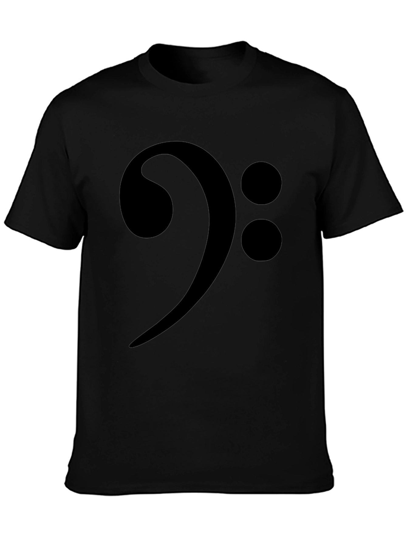 Bass Clef Music T-Shirt - Black Musical Symbol