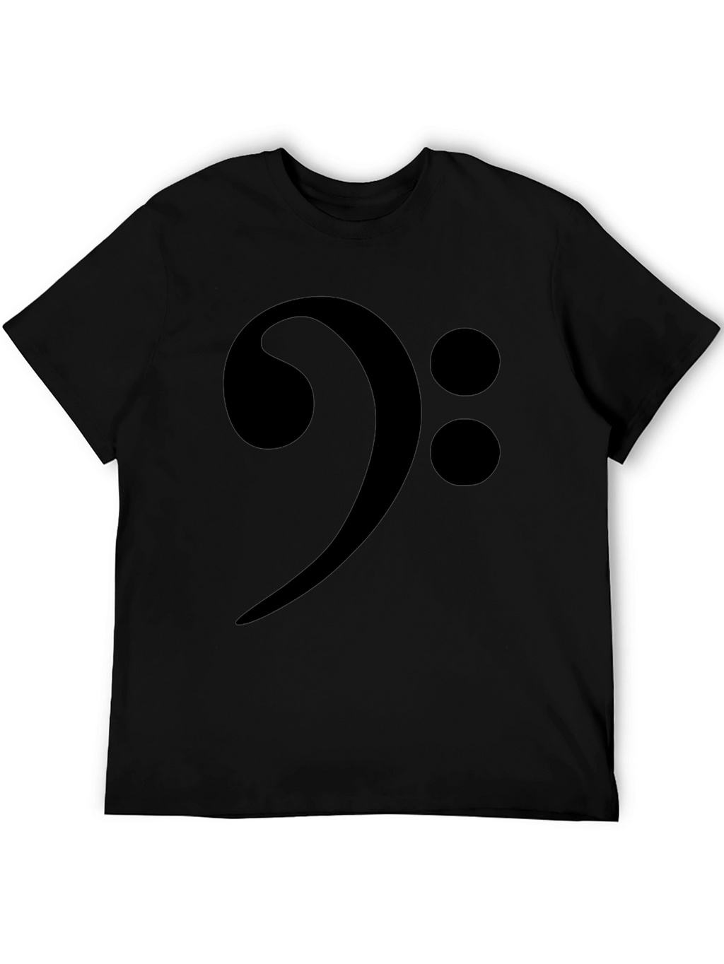 Bass Clef Music T-Shirt - Black Musical Symbol