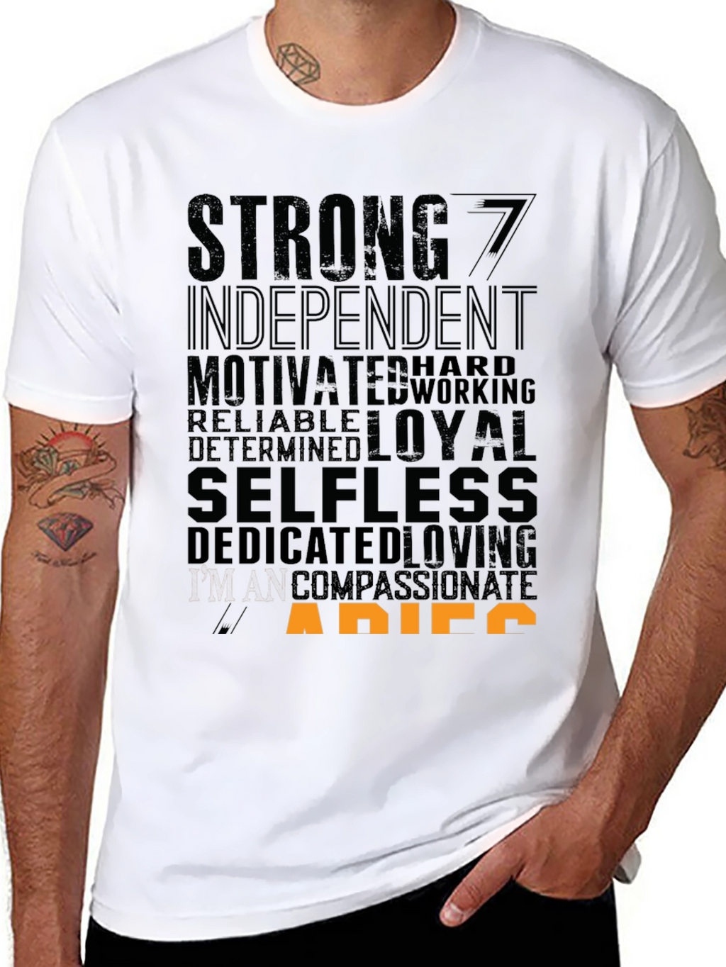 Aries Zodiac T-Shirt - Strong Loyal Selfless