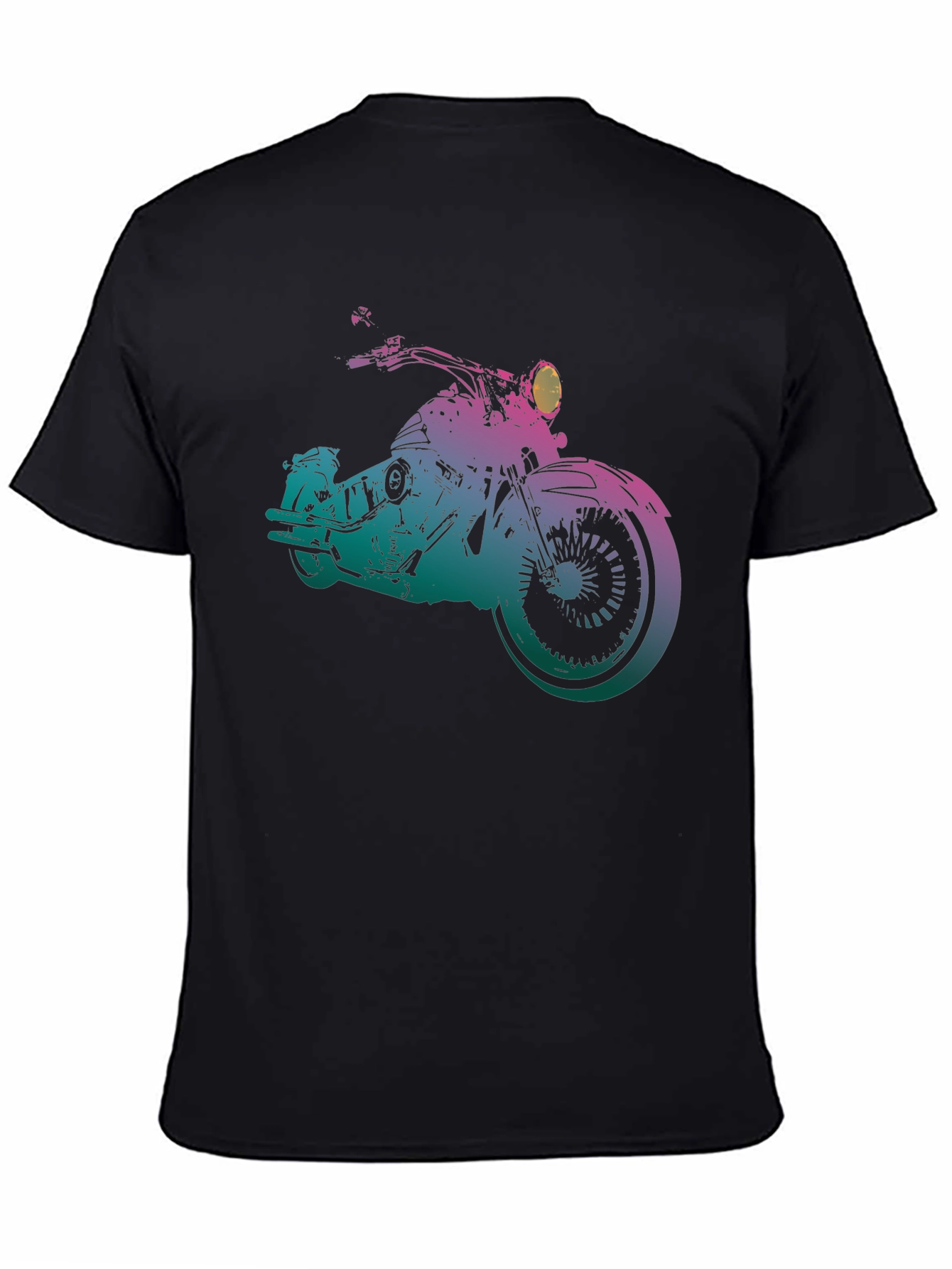 Motorcycle Graphic Tee - Gradient Bike Design