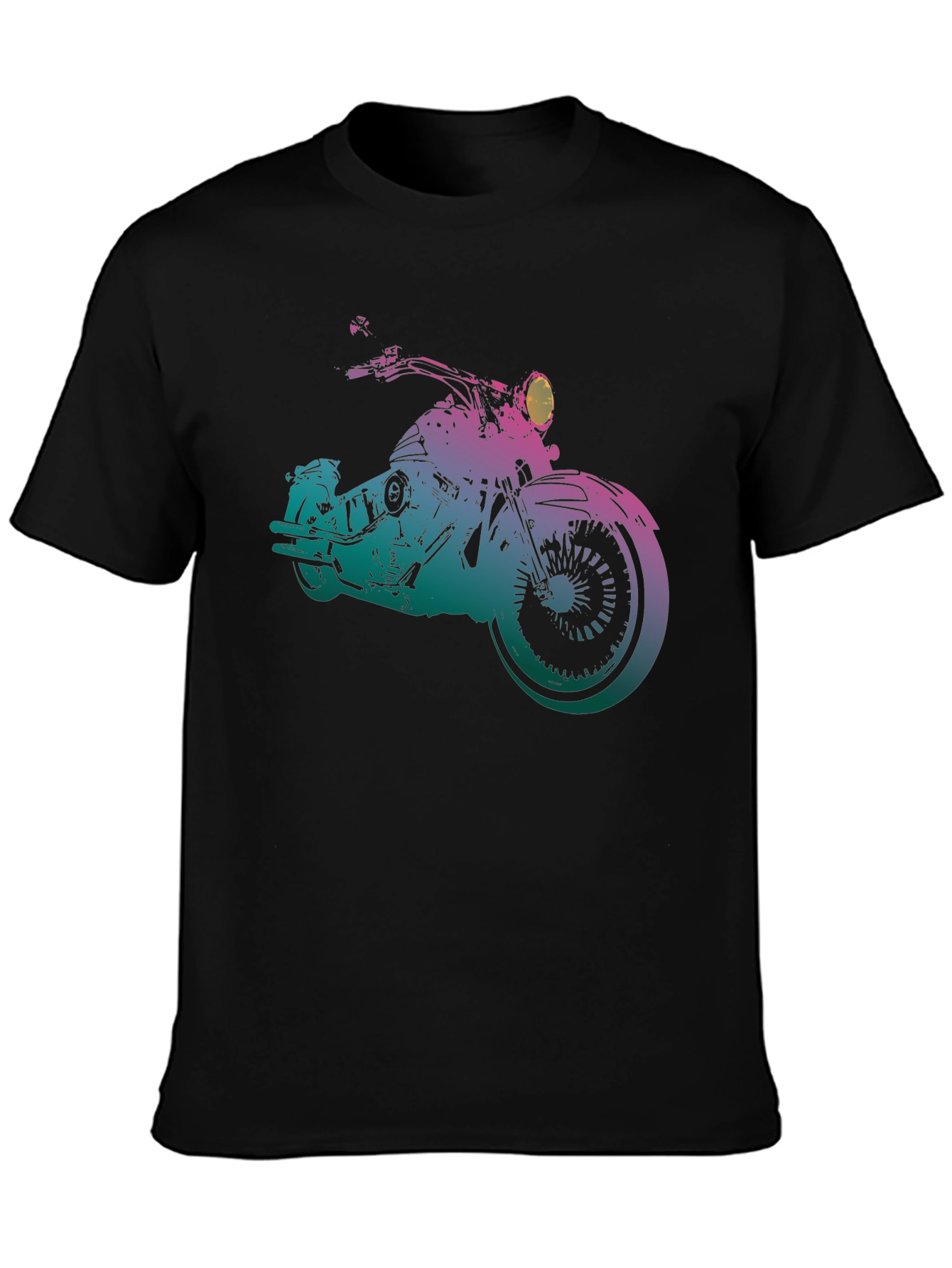 Motorcycle Graphic Tee - Gradient Bike Design