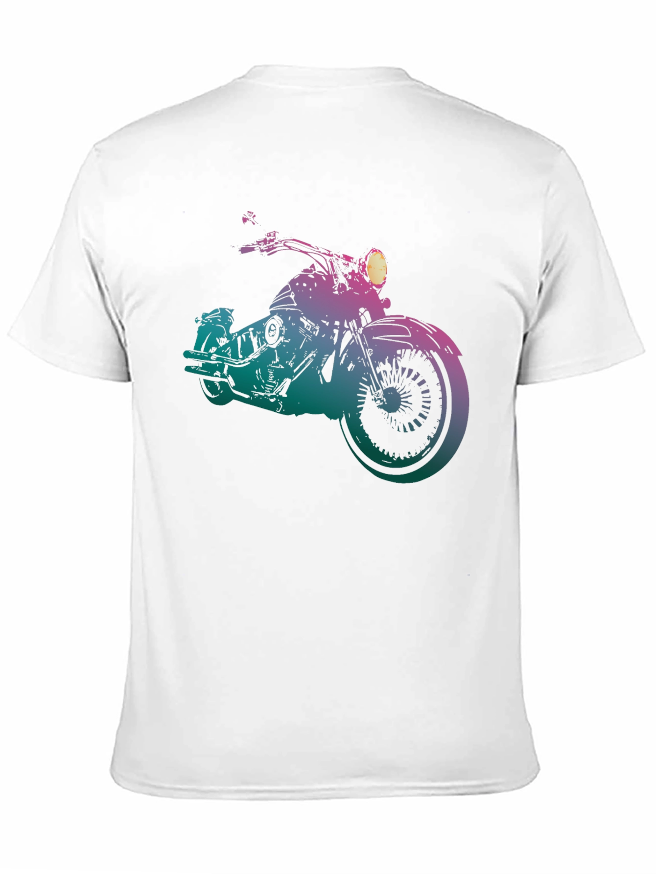 Motorcycle Graphic Tee - Gradient Bike Design