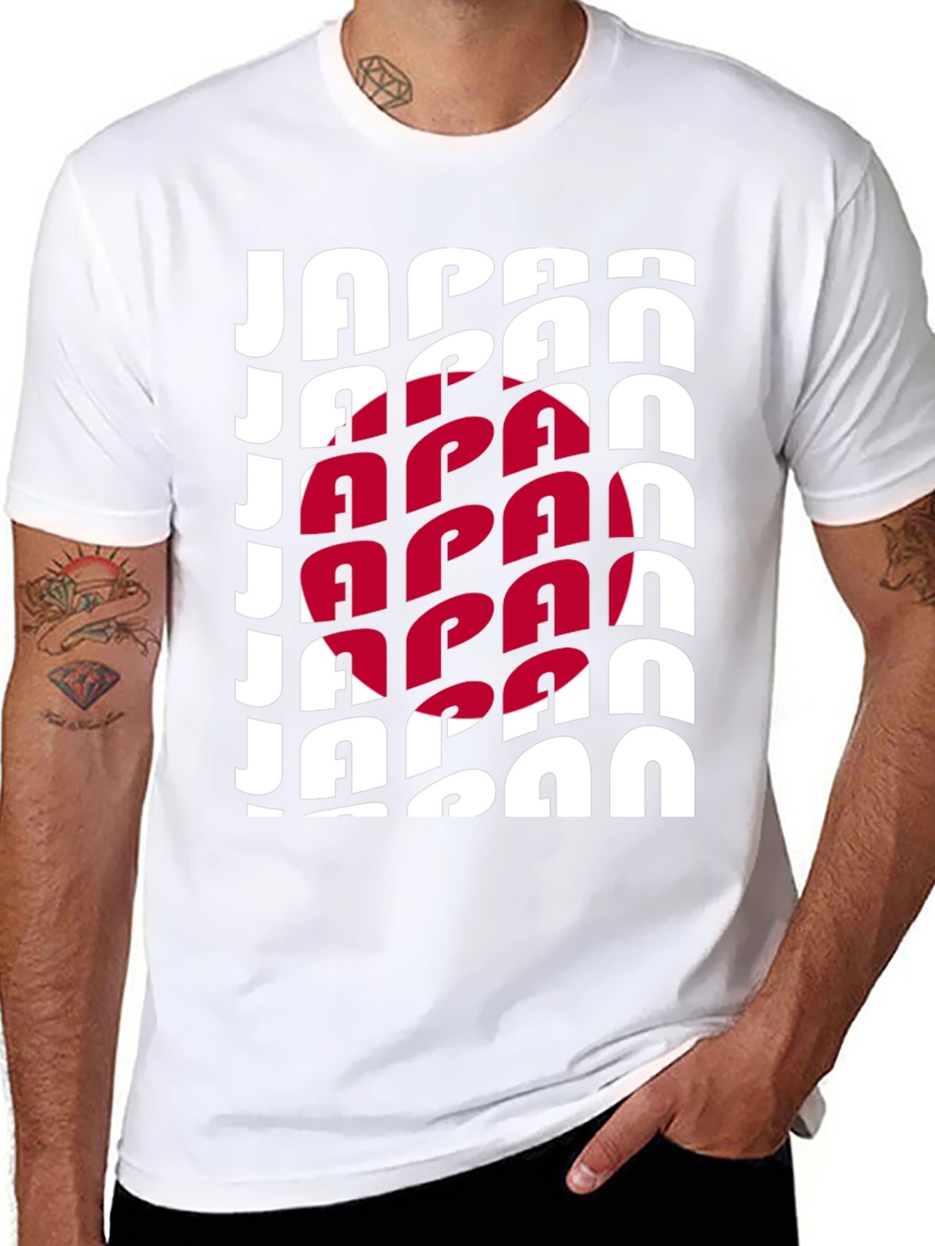 Japan Flag Graphic Tee - Black Unisex T-Shirt