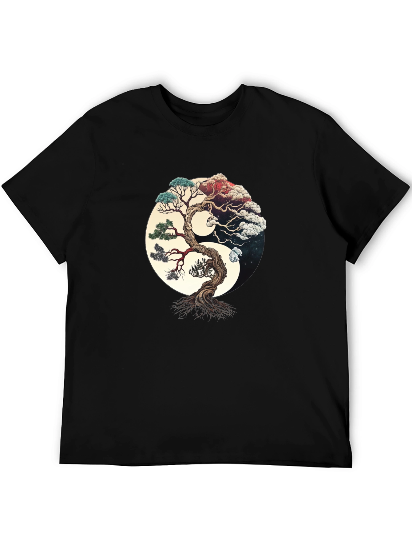 Yin Yang Tree Graphic Tee - Harmony & Balance