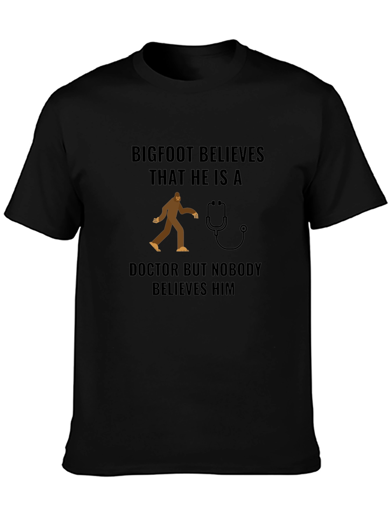 Bigfoot Doctor Graphic Tee Funny Novelty Shirt