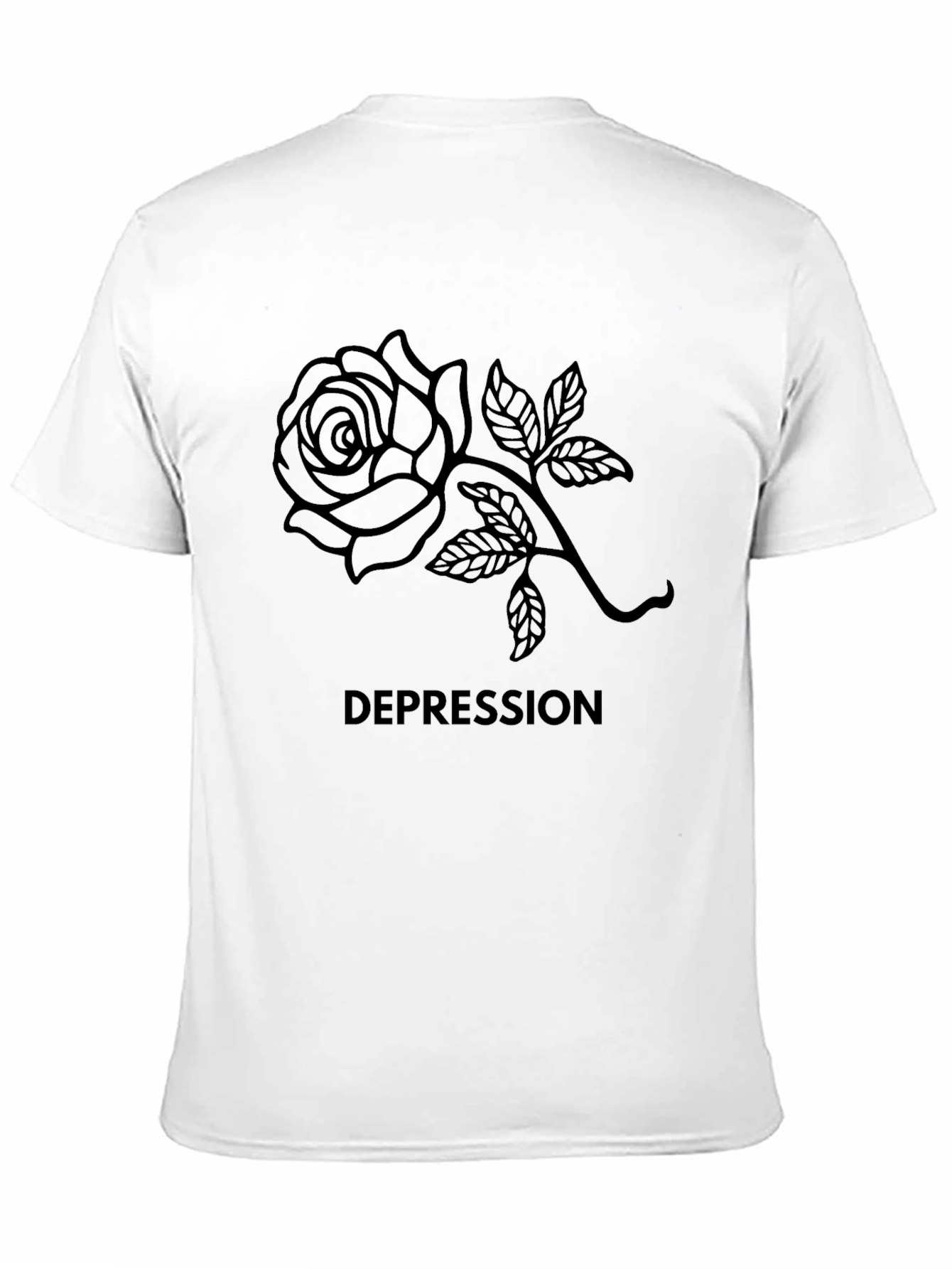 Rose Depression Black T-Shirt