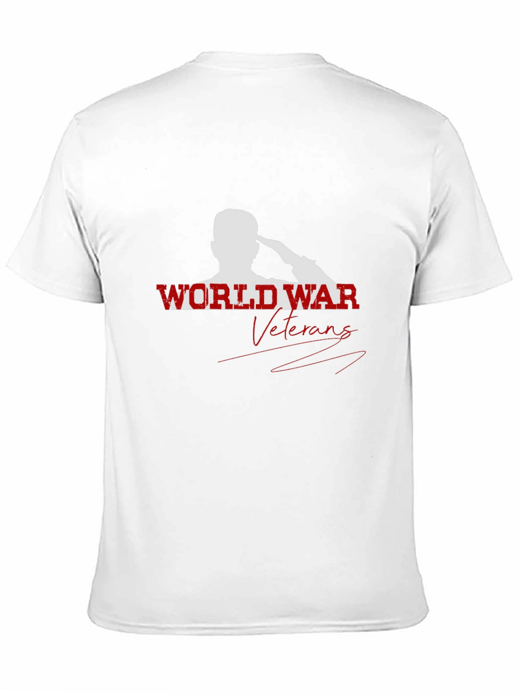 World War Veterans Graphic Print Crew Neck T-Shirt