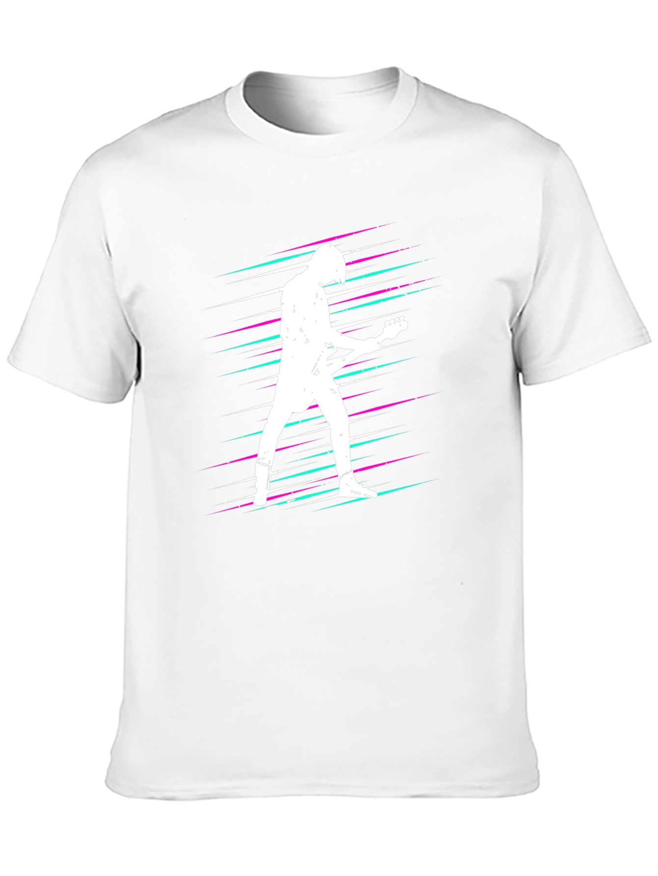 Retro Guitarist Graphic Tee - Black