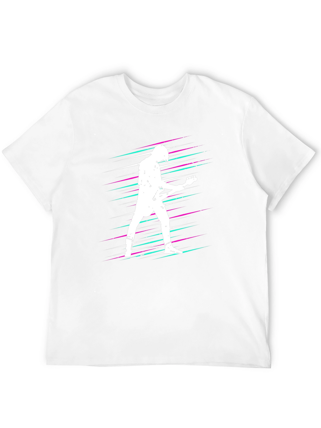Retro Guitarist Graphic Tee - Black