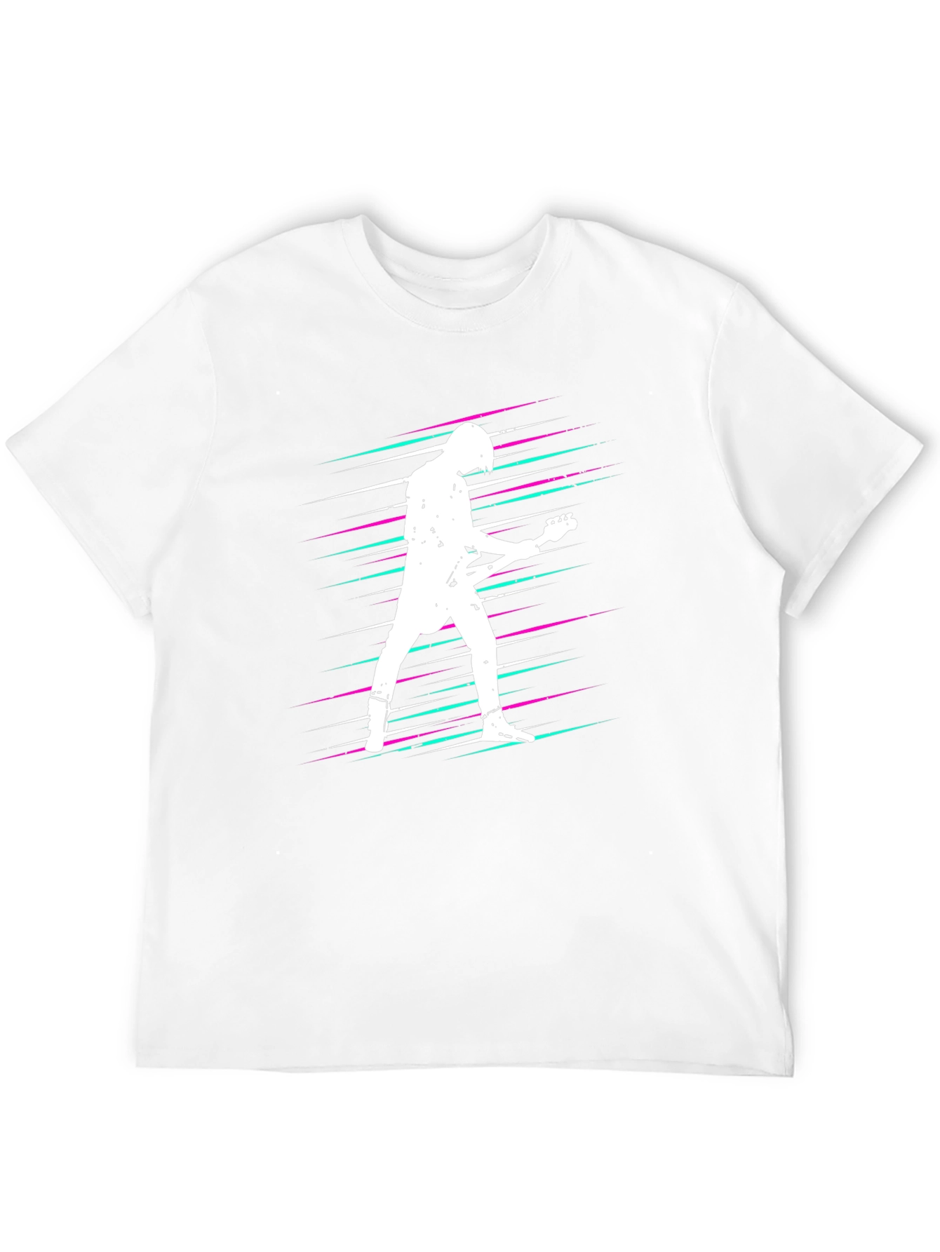 Retro Guitarist Graphic Tee - Black