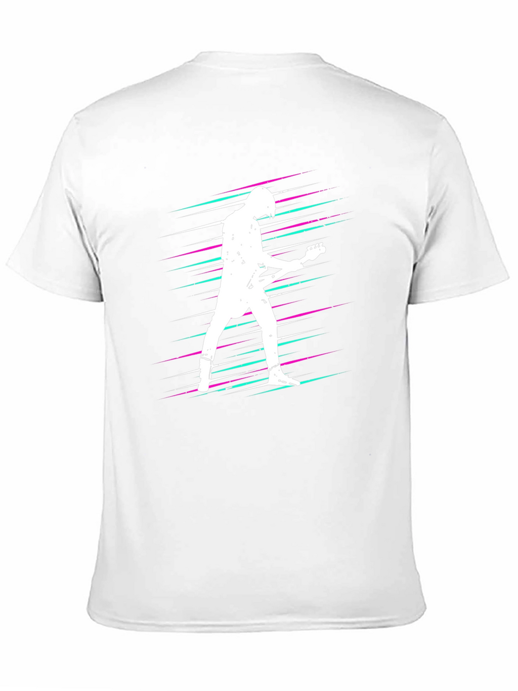 Retro Guitarist Graphic Tee - Black
