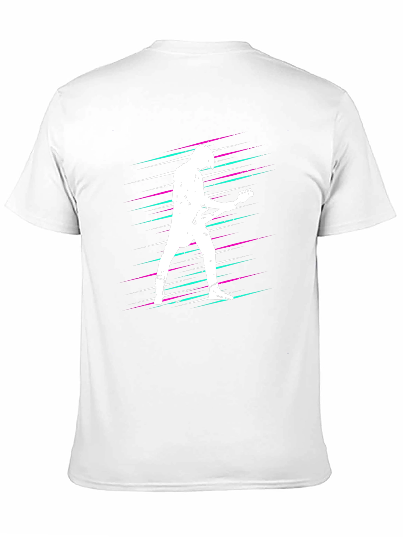 Retro Guitarist Graphic Tee - Black