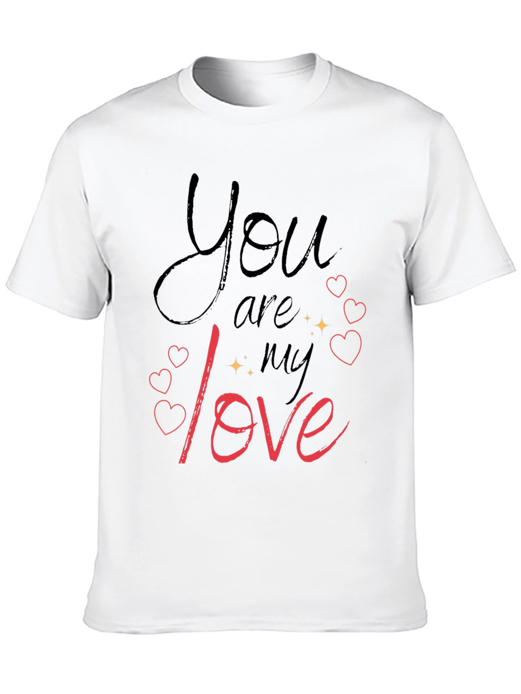 You Are My Love Black Graphic Tee