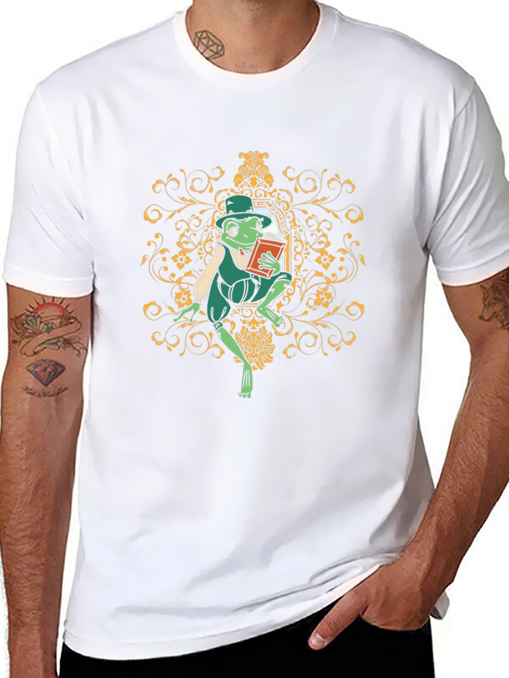 Frog Reader Graphic T-Shirt