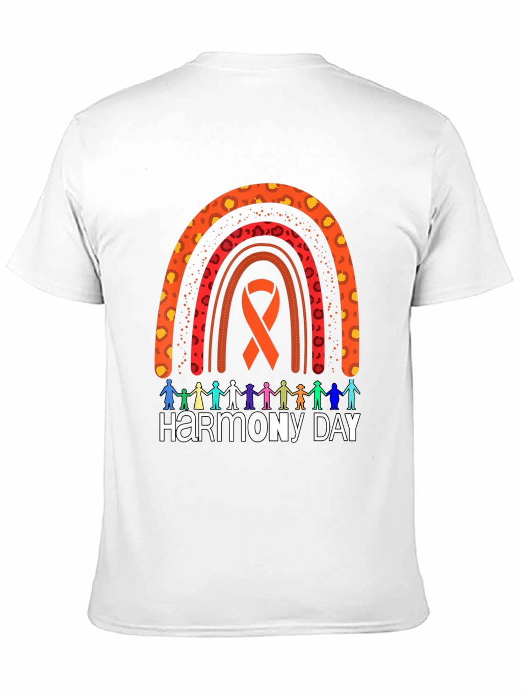 Harmony Day Graphic Tee - Rainbow Ribbon Design