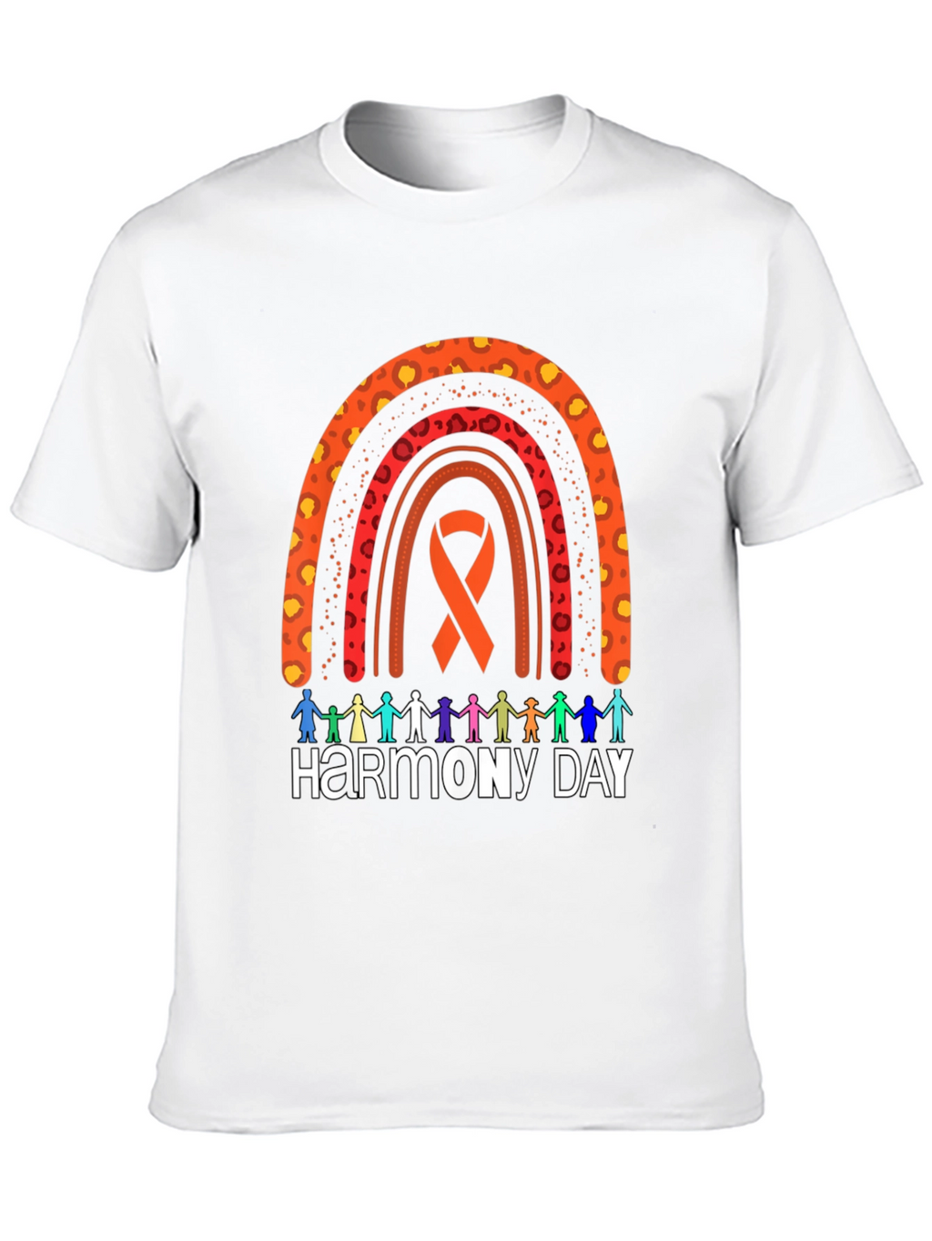 Harmony Day Graphic Tee - Rainbow Ribbon Design