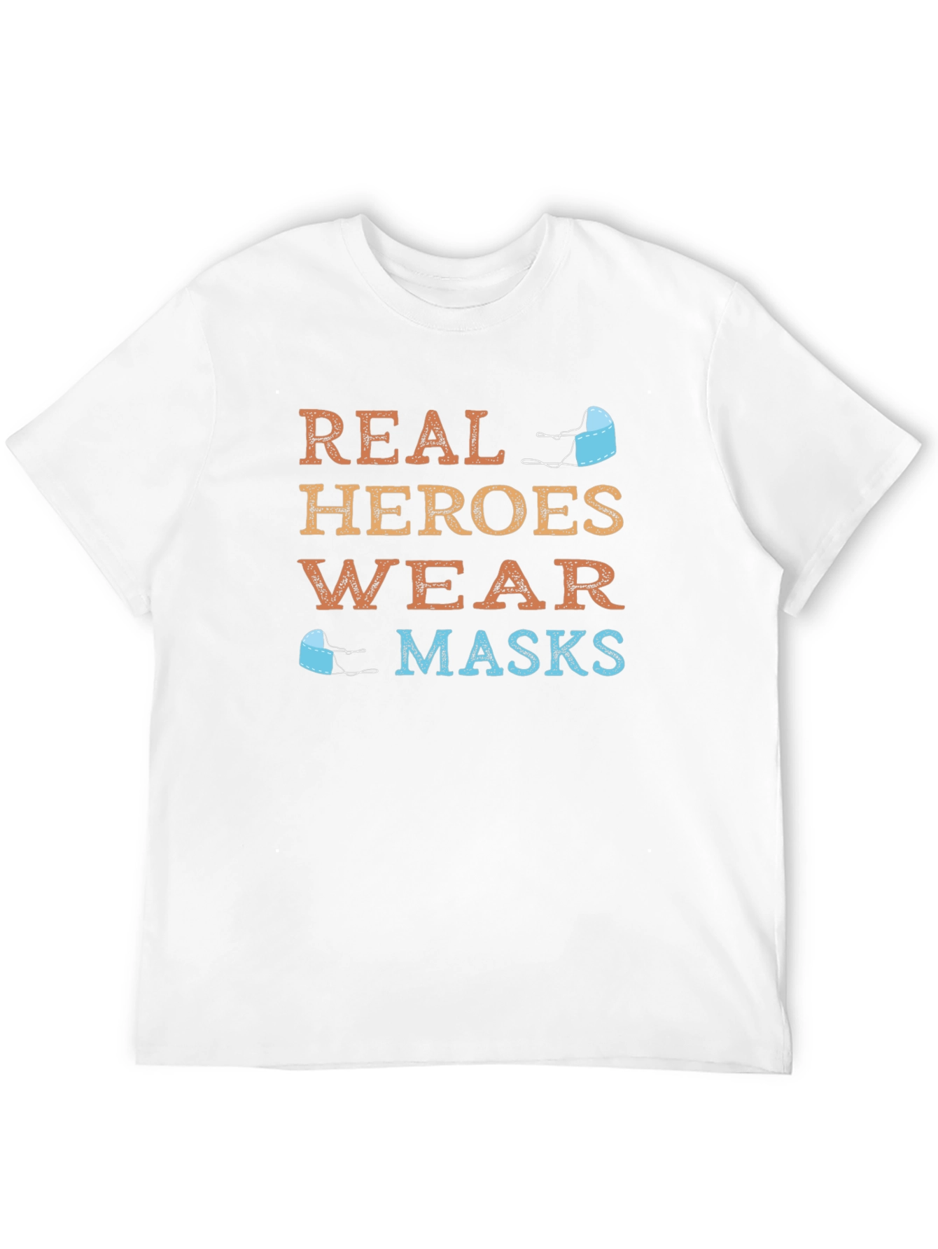 Real Heroes Wear Masks Graphic Tee