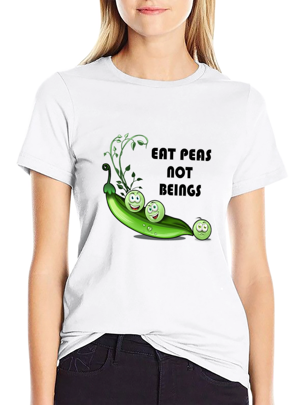 Eat Peas Not Beings Vegan Graphic T-Shirt
