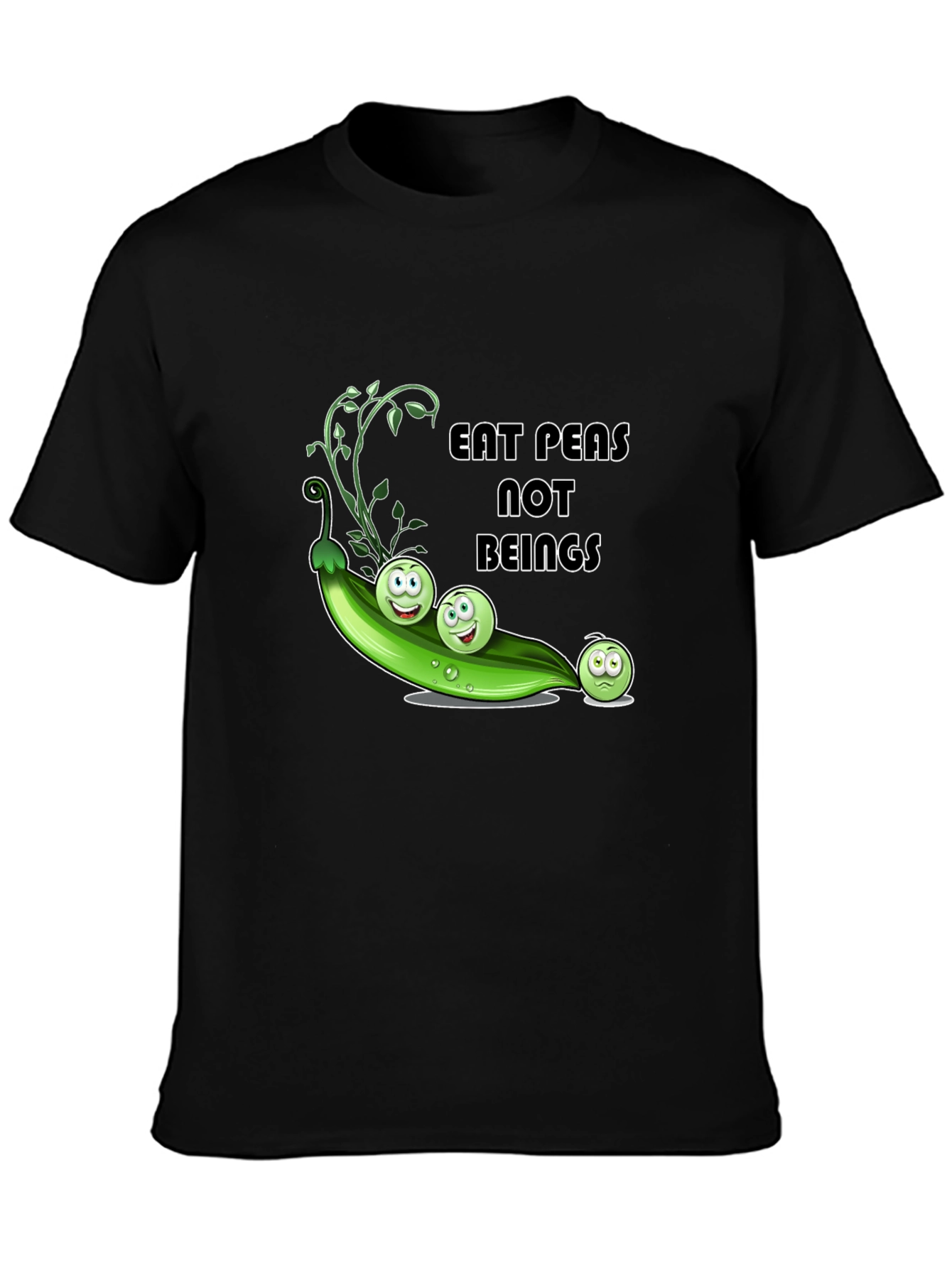 Eat Peas Not Beings Vegan Graphic T-Shirt