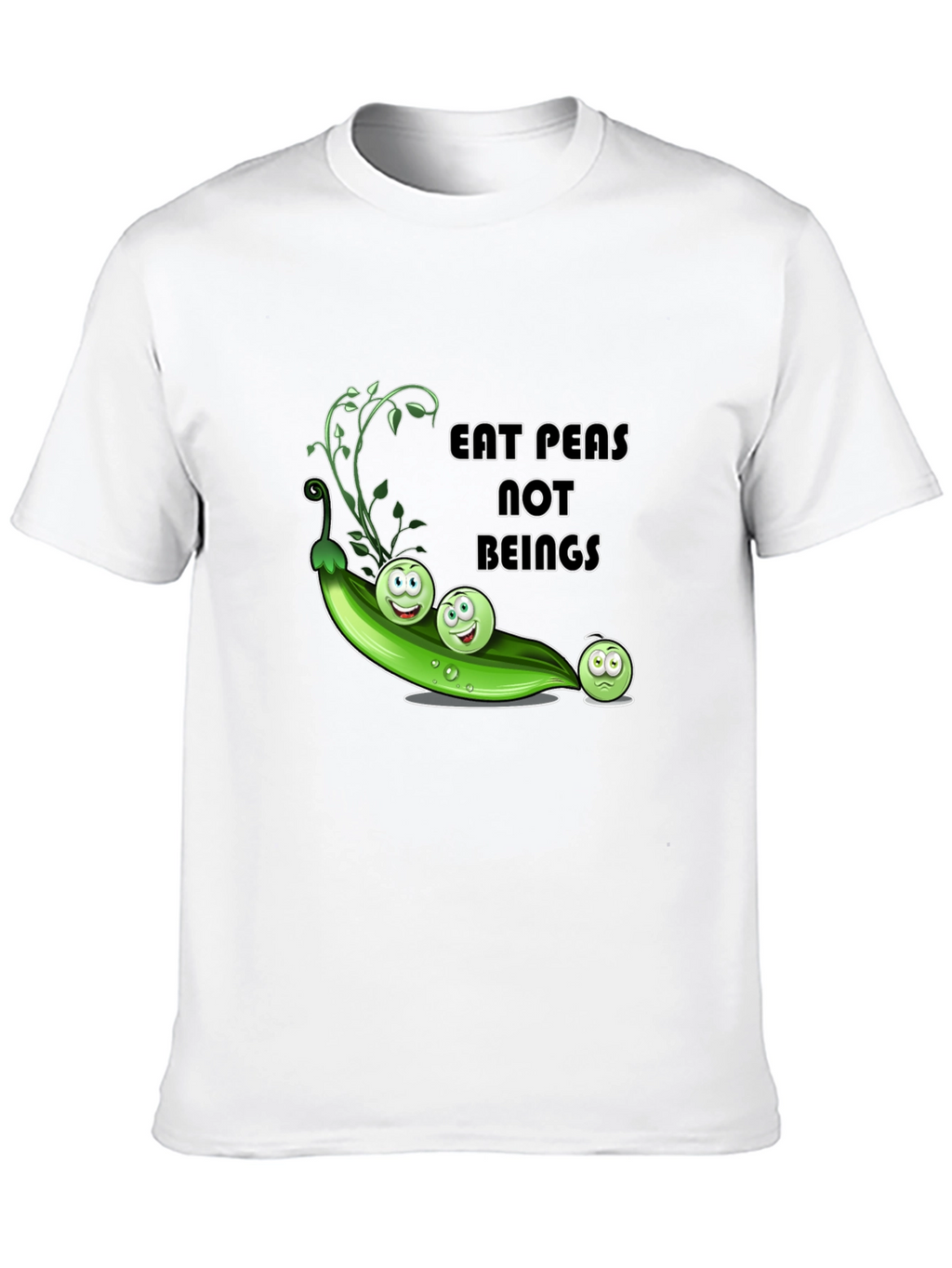 Eat Peas Not Beings Vegan Graphic T-Shirt
