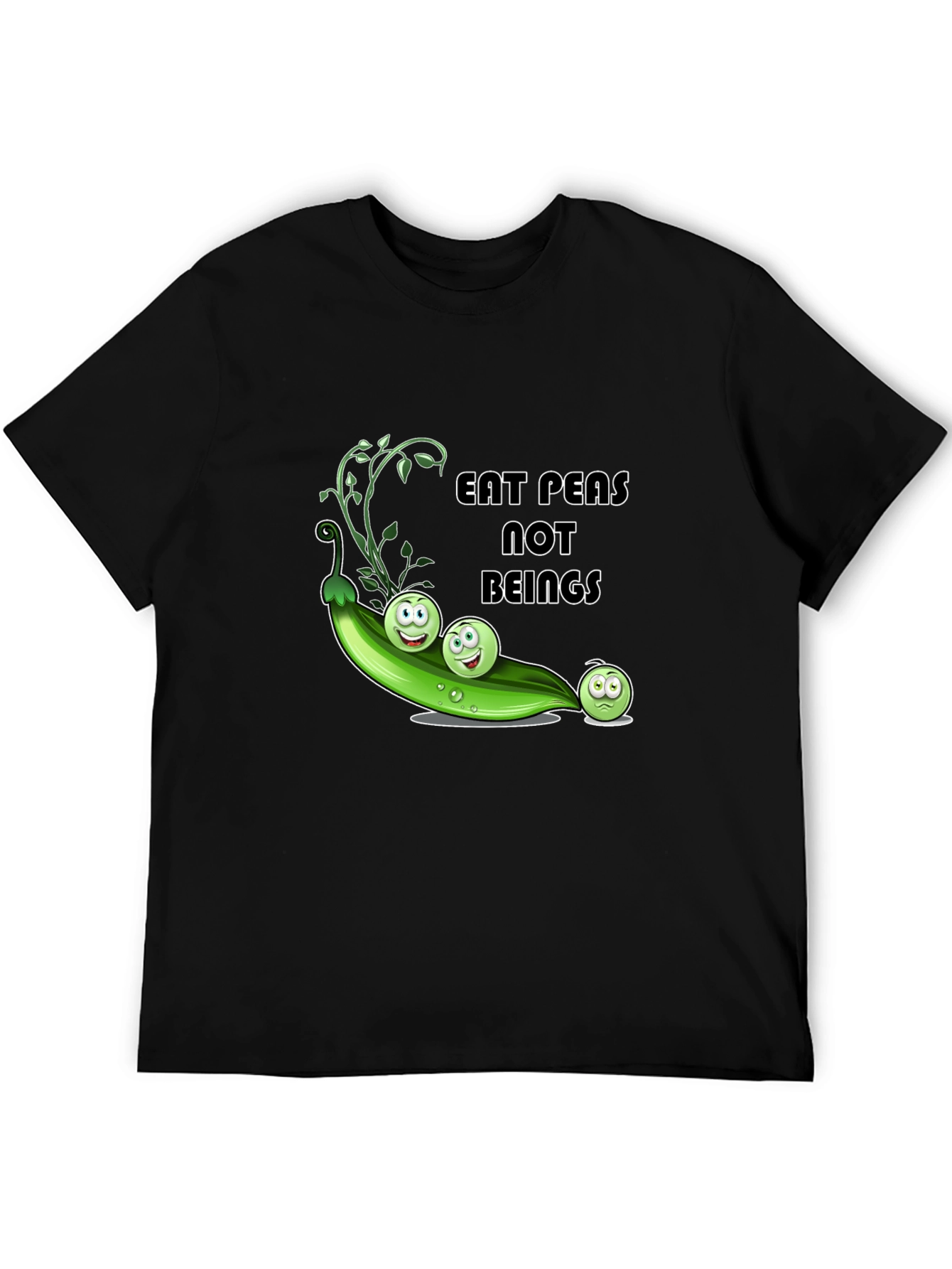 Eat Peas Not Beings Vegan Graphic T-Shirt