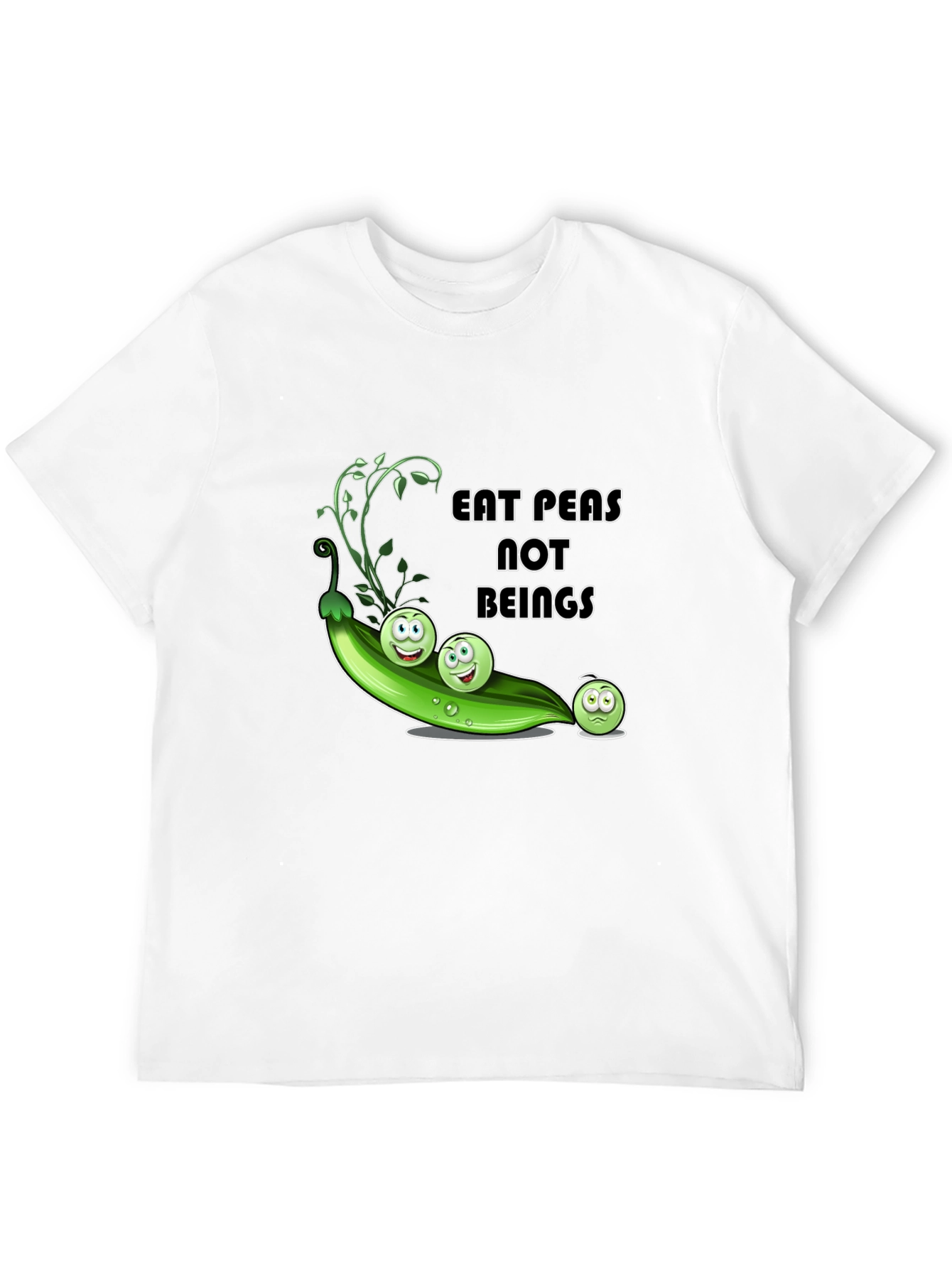 Eat Peas Not Beings Vegan Graphic T-Shirt