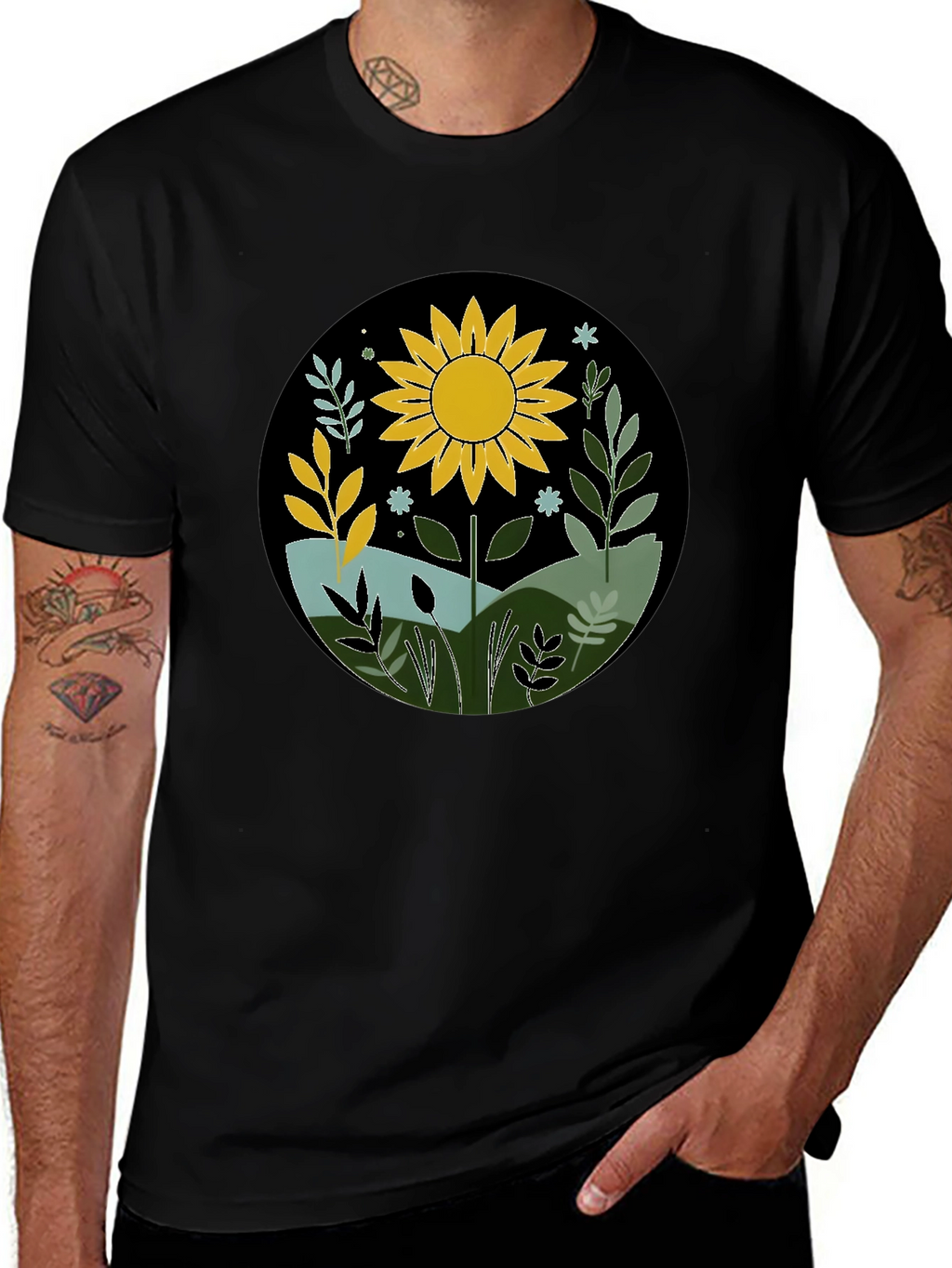 Sunflower Graphic Tee - Nature Inspired Design