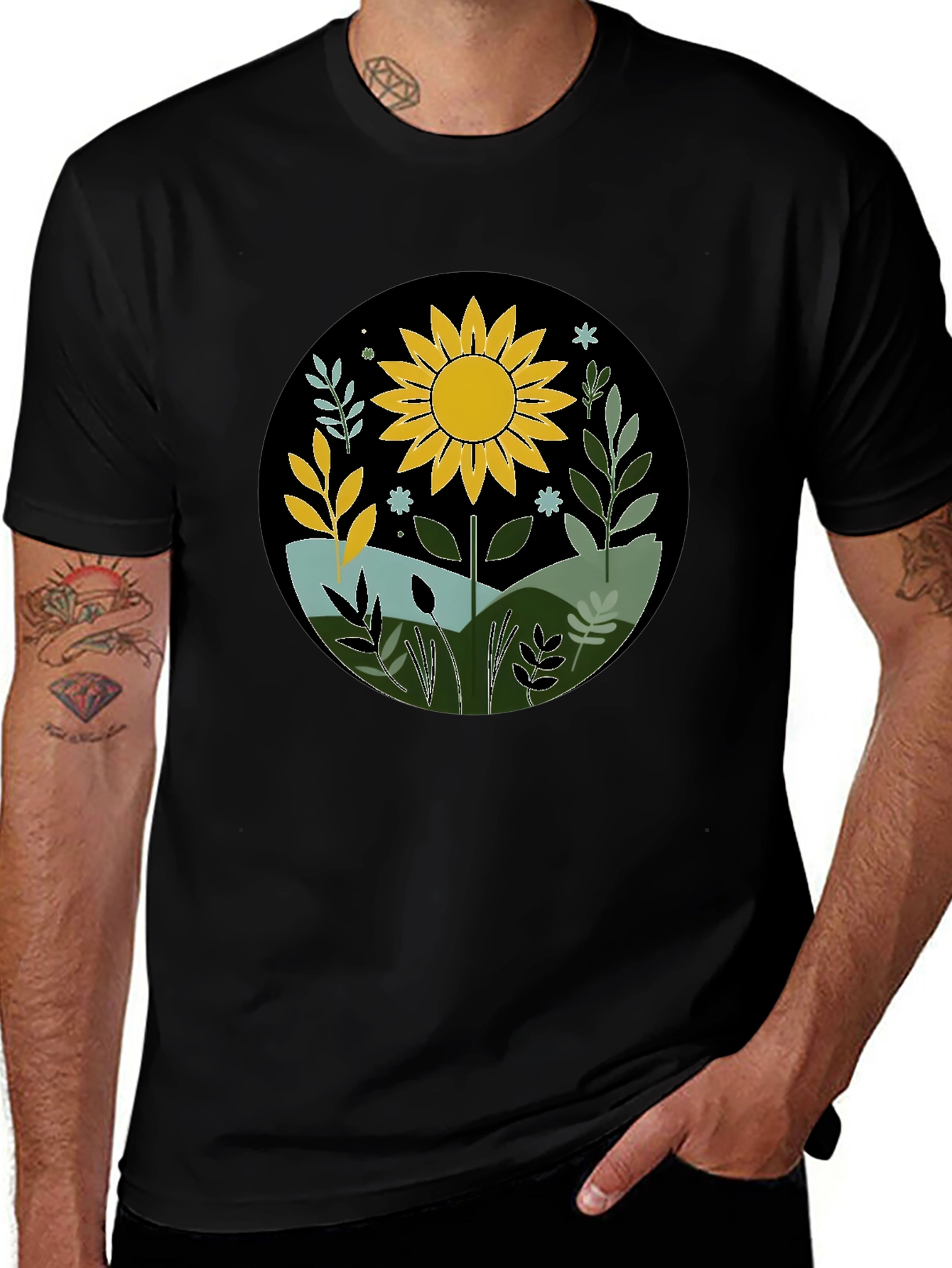 Sunflower Graphic Tee - Nature Inspired Design