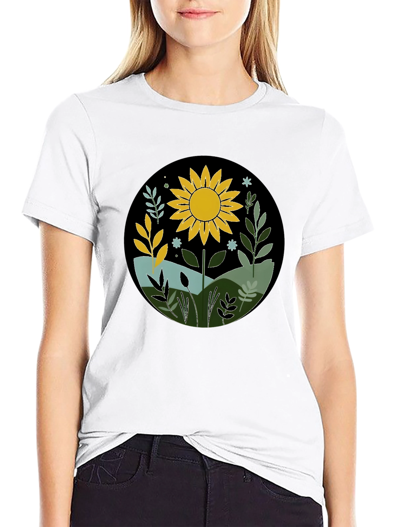 Sunflower Graphic Tee - Nature Inspired Design