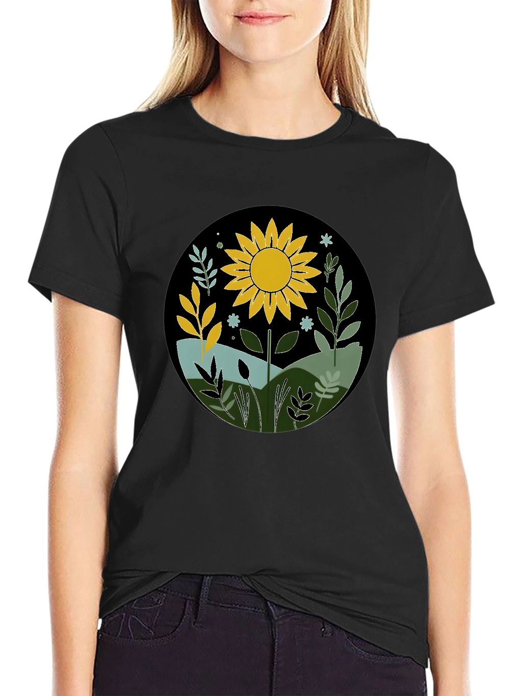 Sunflower Graphic Tee - Nature Inspired Design