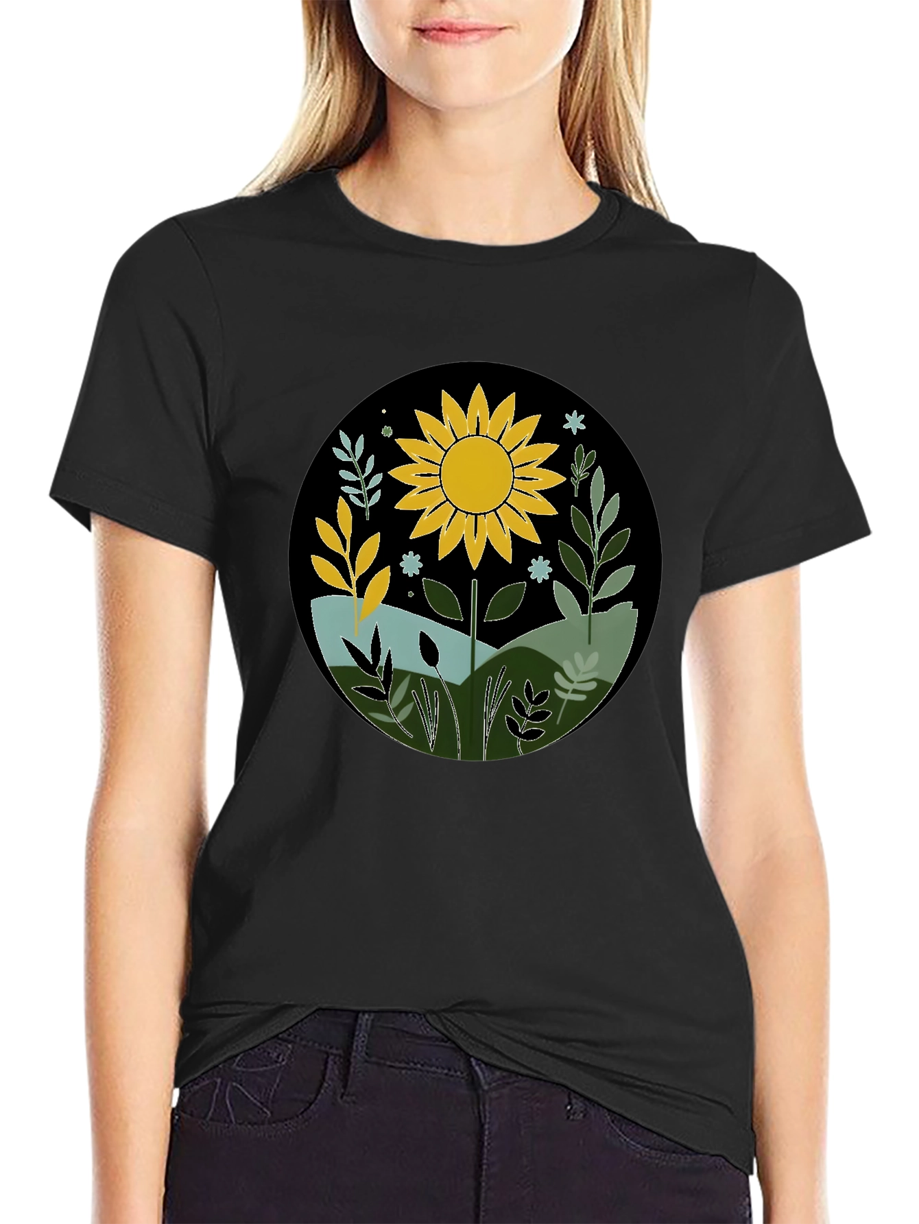 Sunflower Graphic Tee - Nature Inspired Design