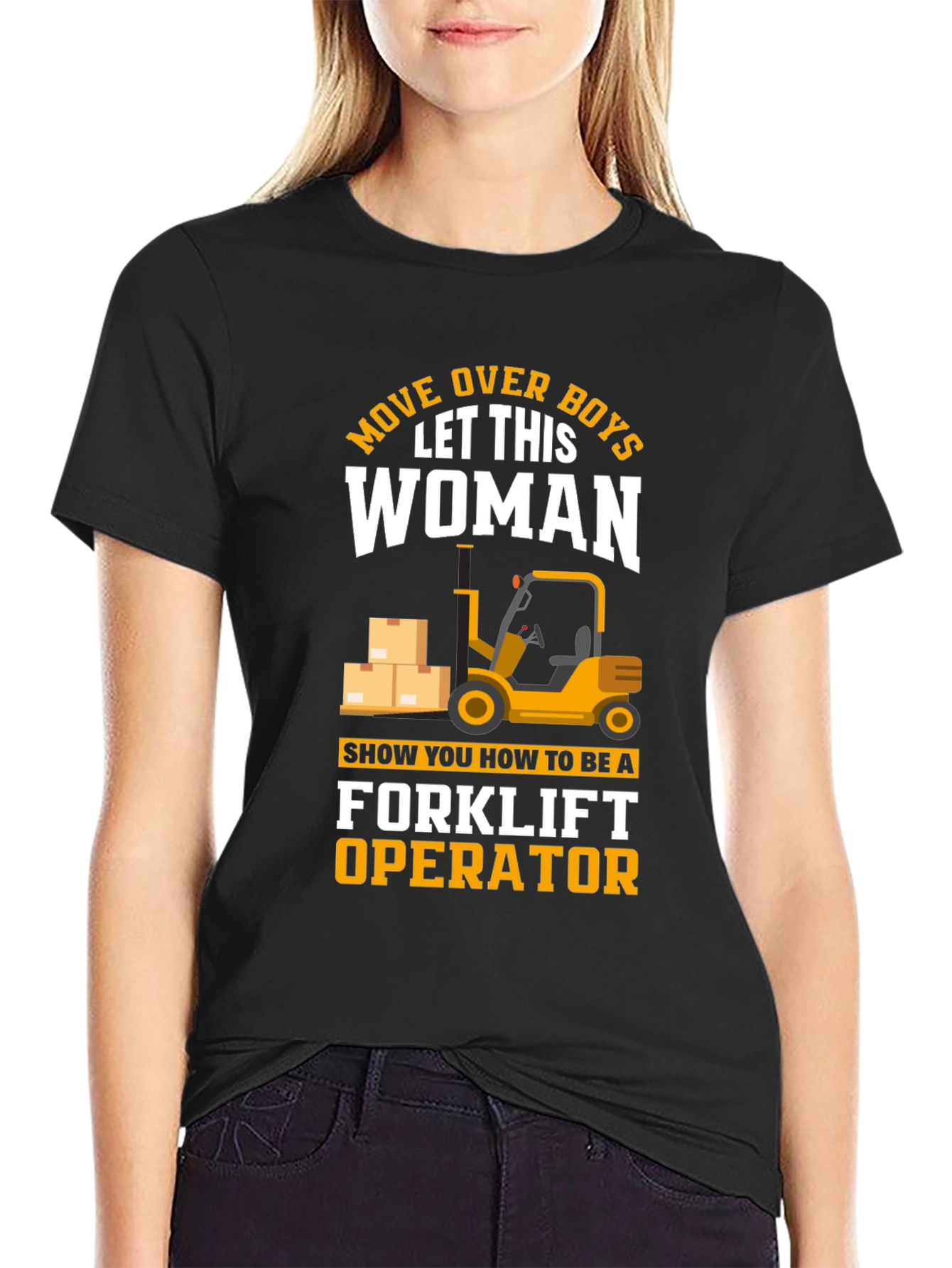 Forklift Operator Woman T-Shirt