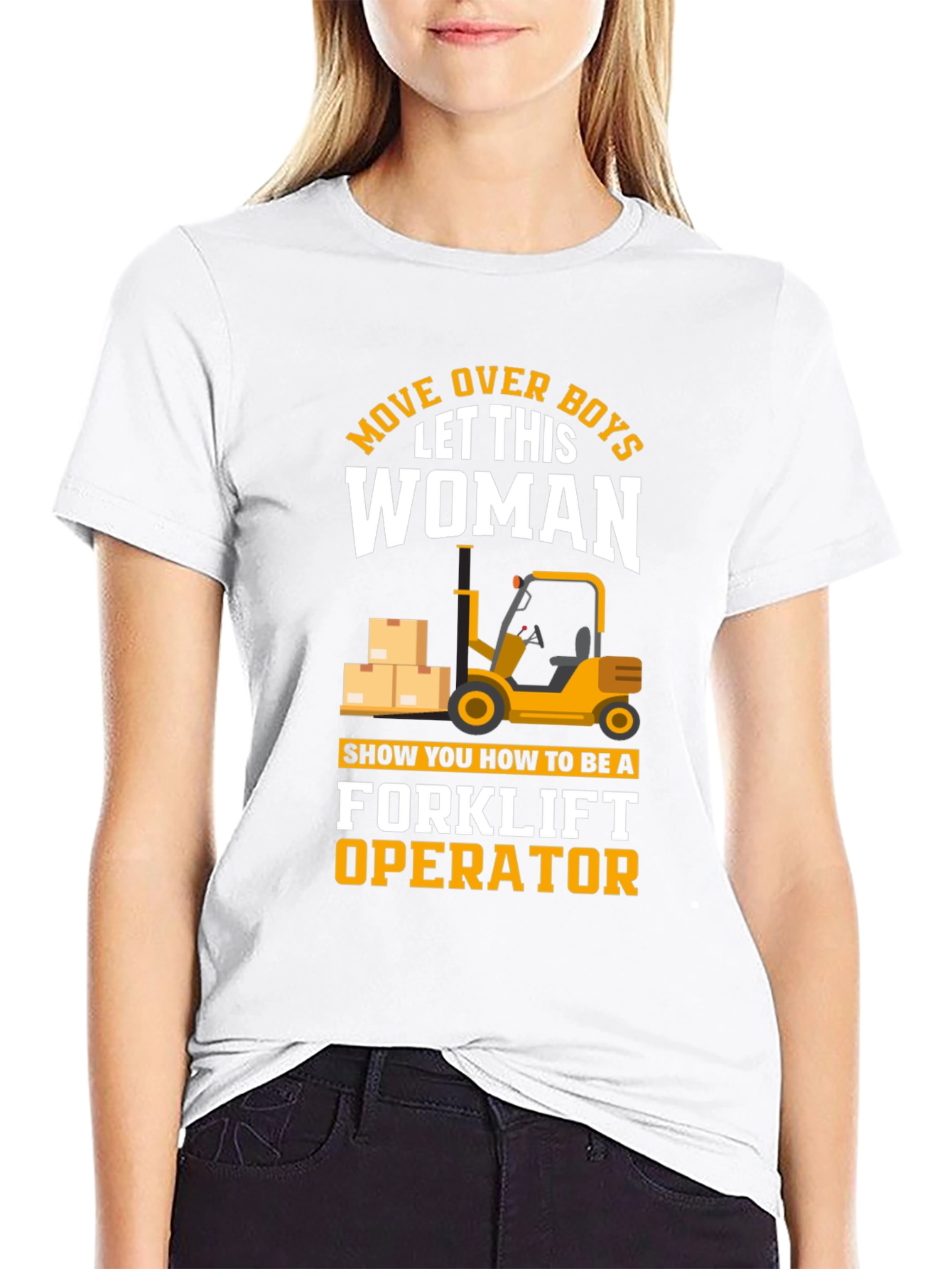 Forklift Operator Woman T-Shirt