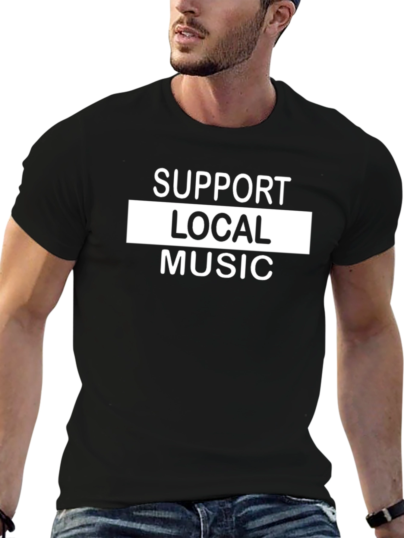 Support Local Music Black T-Shirt
