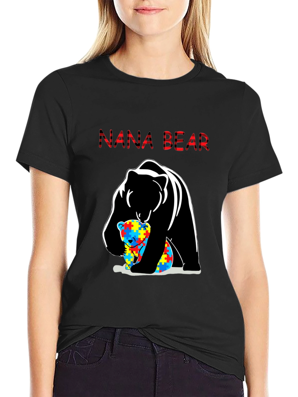 Nana Bear Autism Awareness T-Shirt