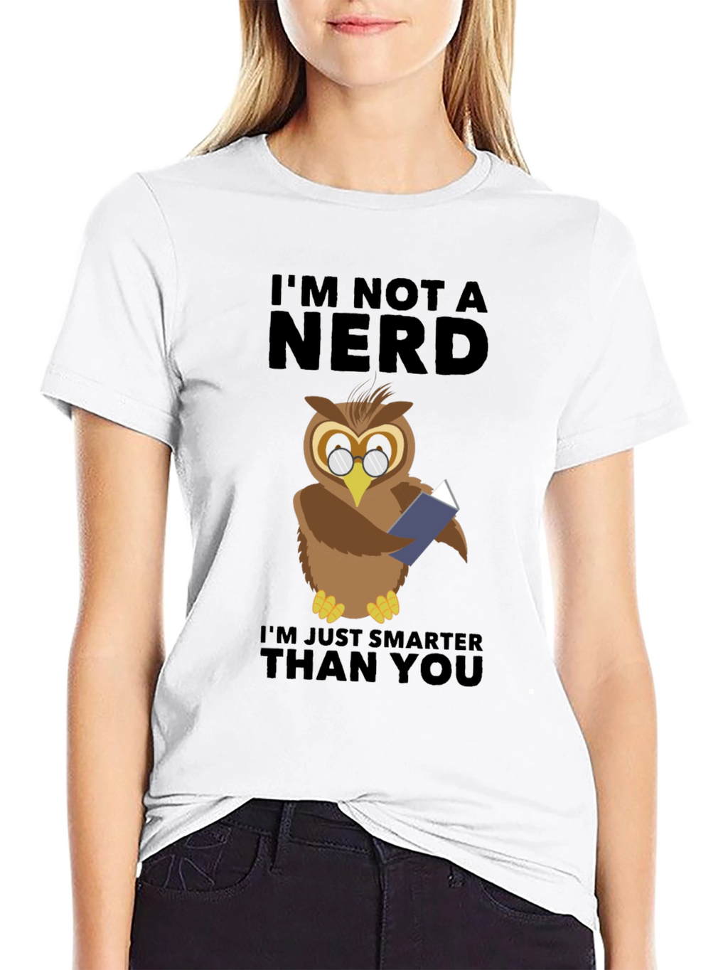 Smart Owl T-Shirt - Im Not a Nerd
