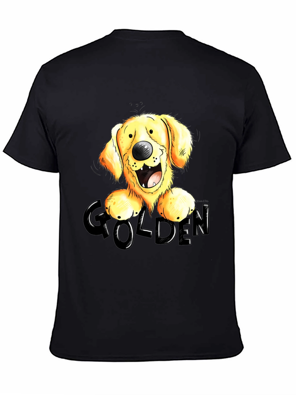 Golden Retriever Cartoon Graphic T-Shirt