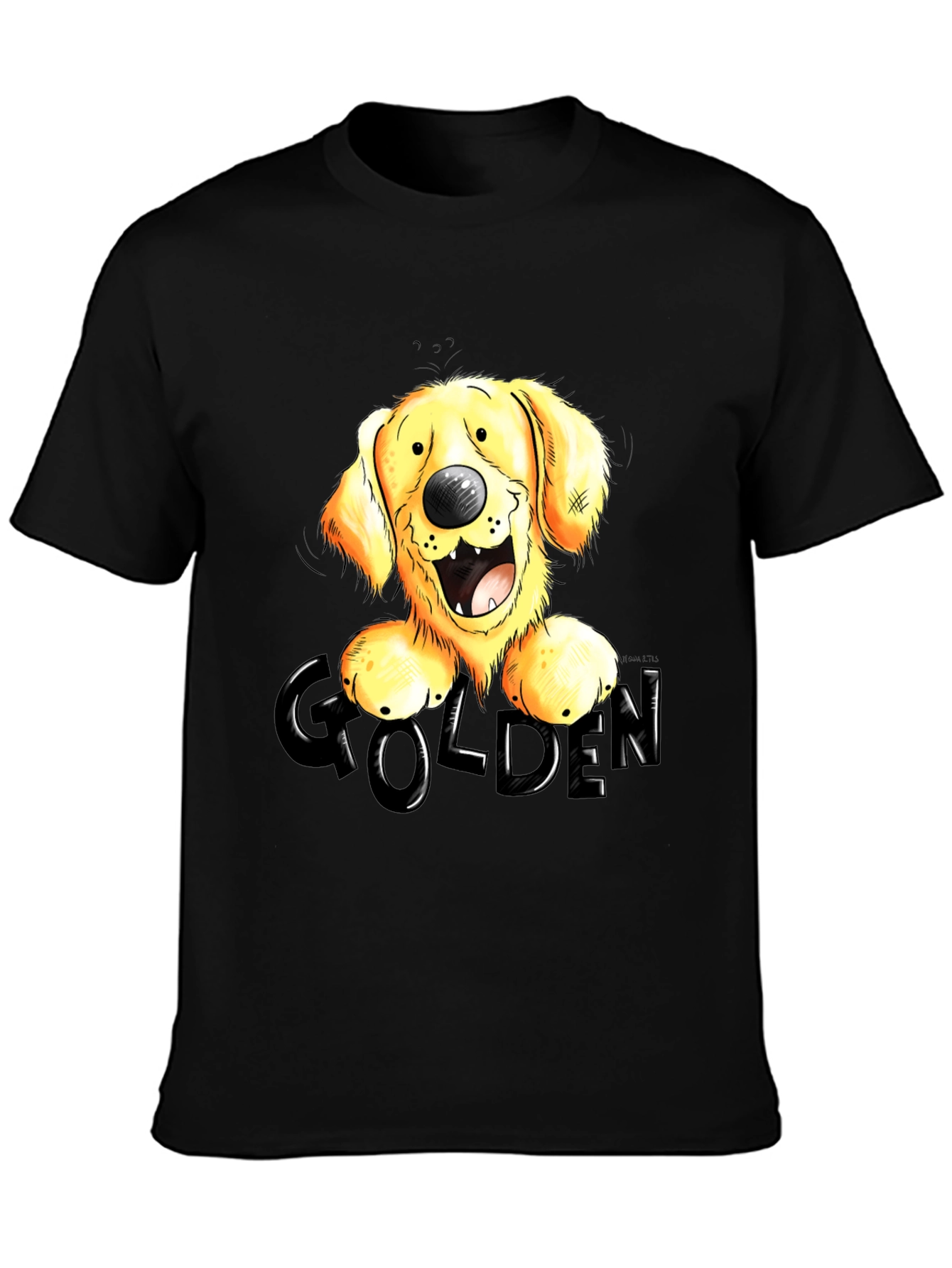 Golden Retriever Cartoon Graphic T-Shirt