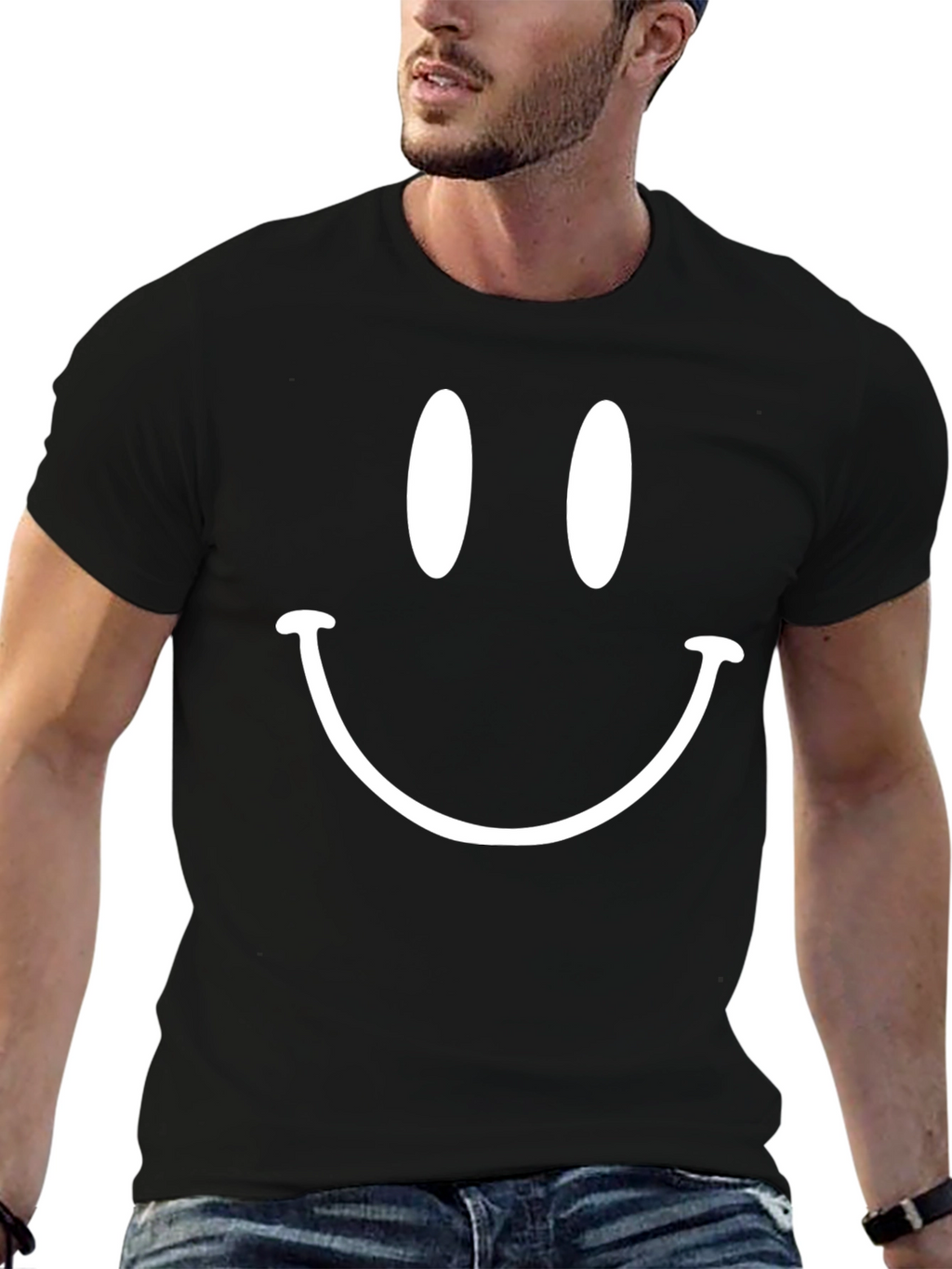 Smiley Face Graphic T-Shirt - Classic Style